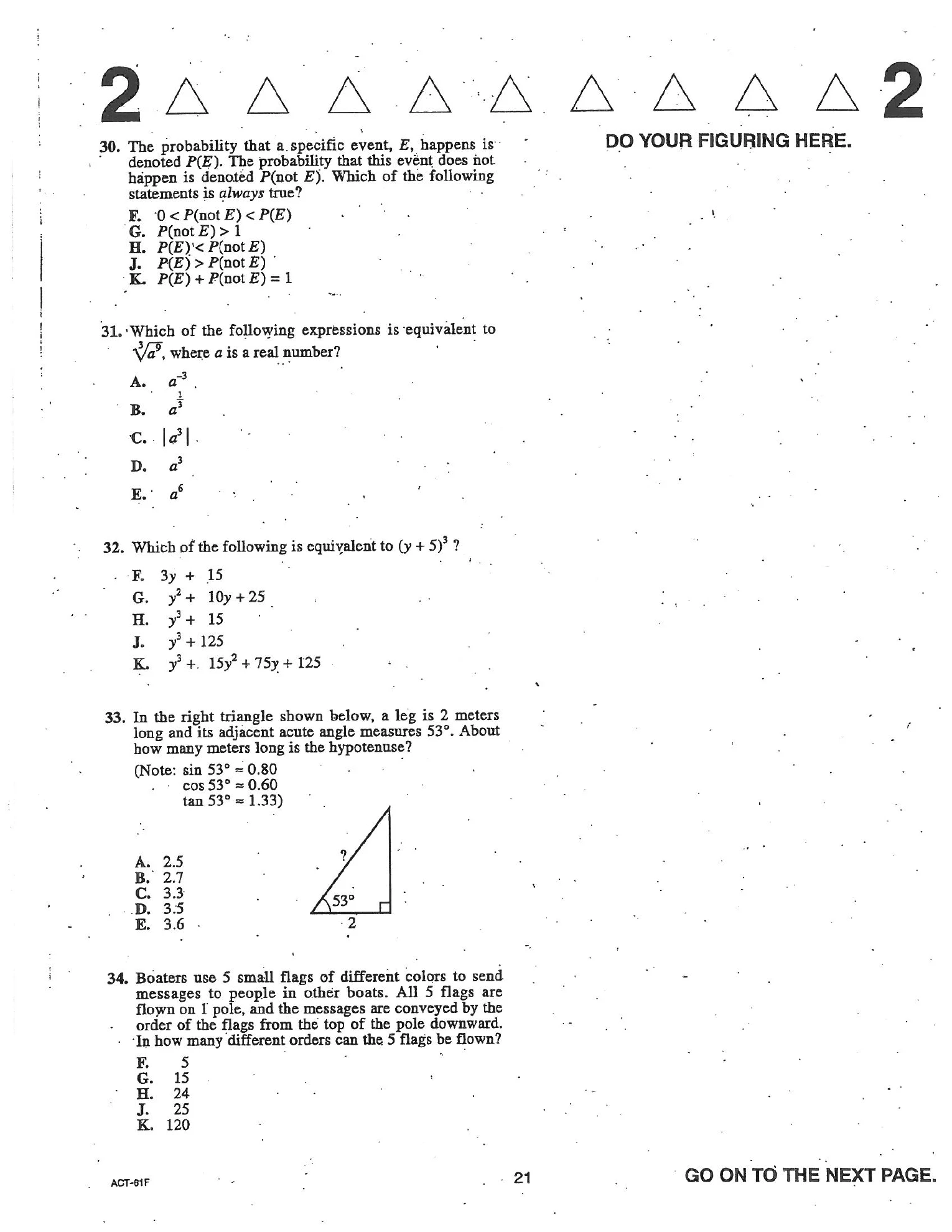 Source page for act-april-2004-form-61f-math-030