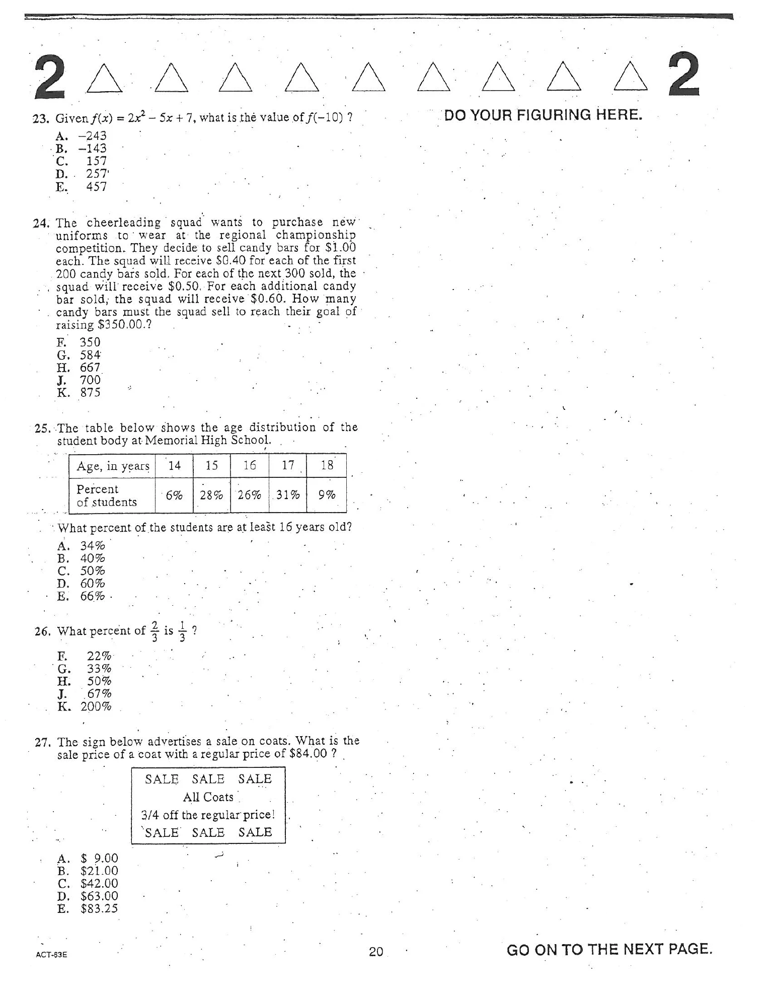 Source page for act-april-2006-form-63e-math-022