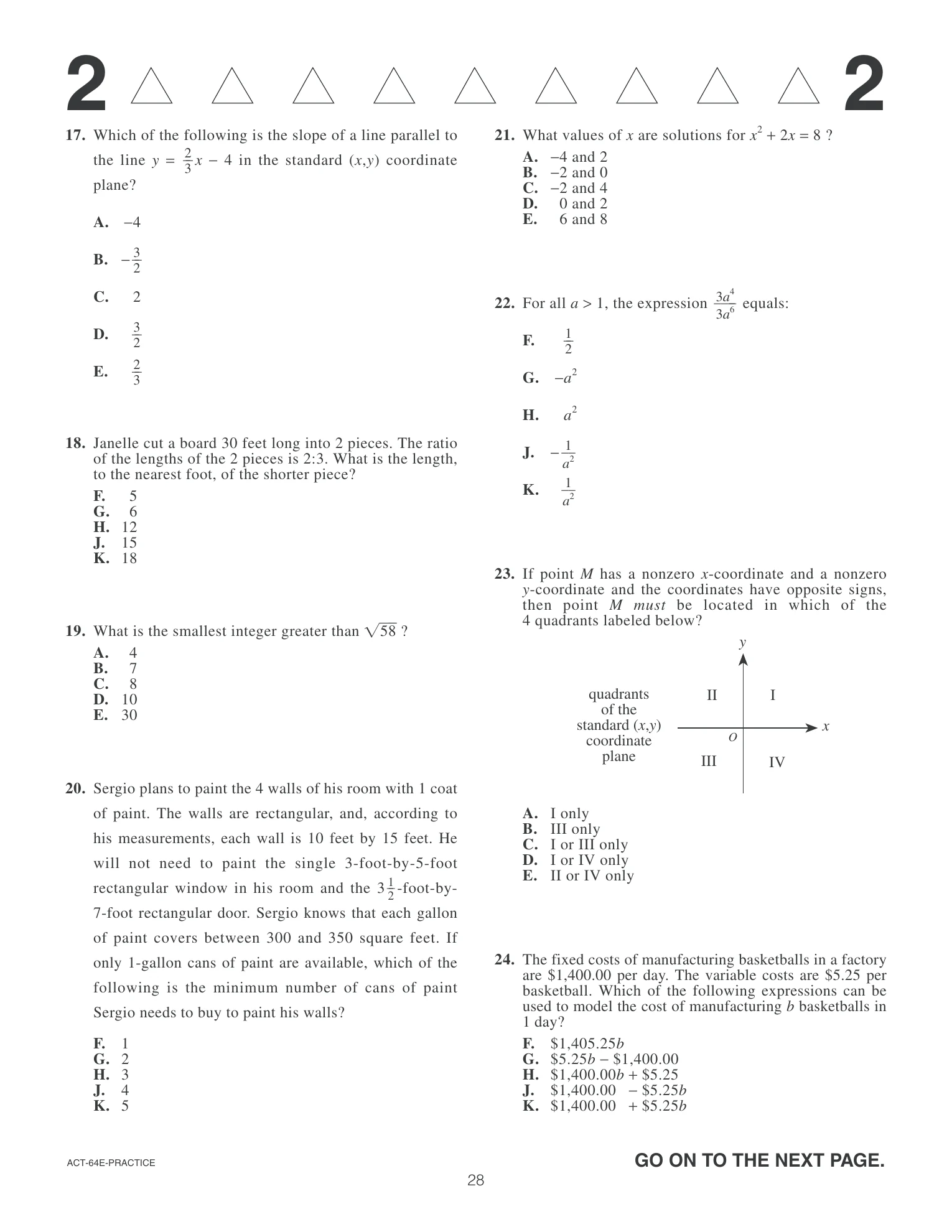 Source page for act-april-2007-form-64e-math-017