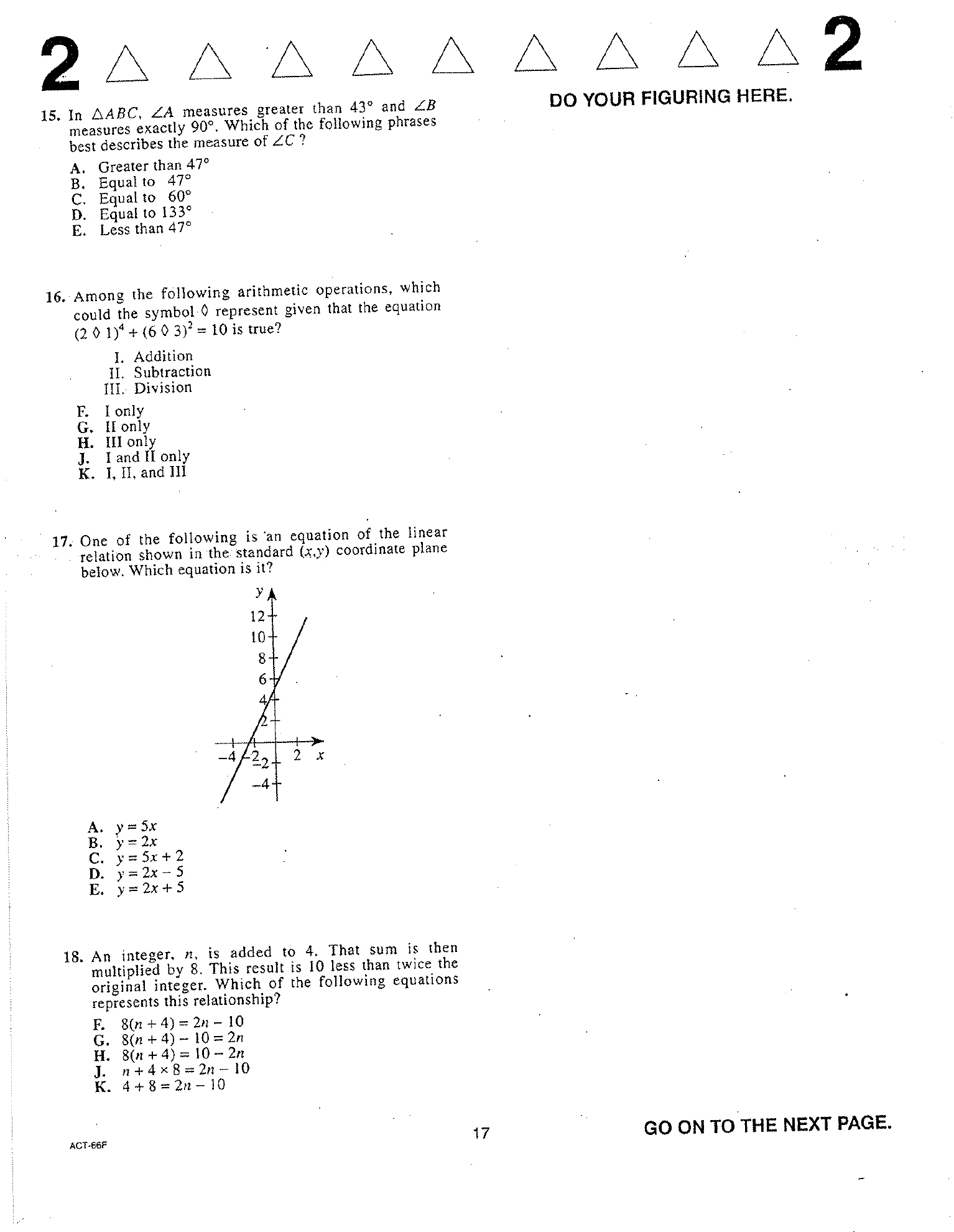 Source page for act-april-2009-form-66f-math-015
