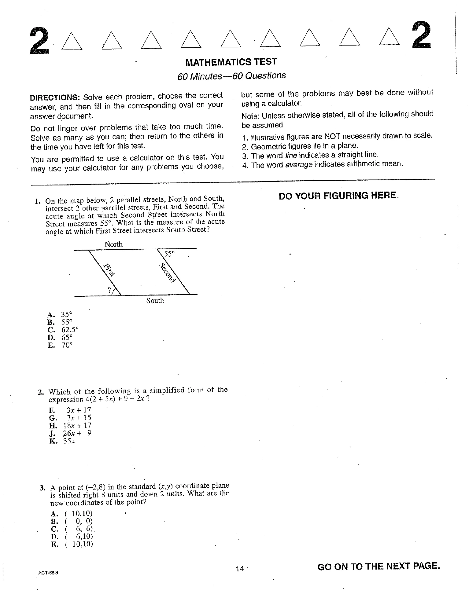 Source page for act-april-2010-form-68g-math-001