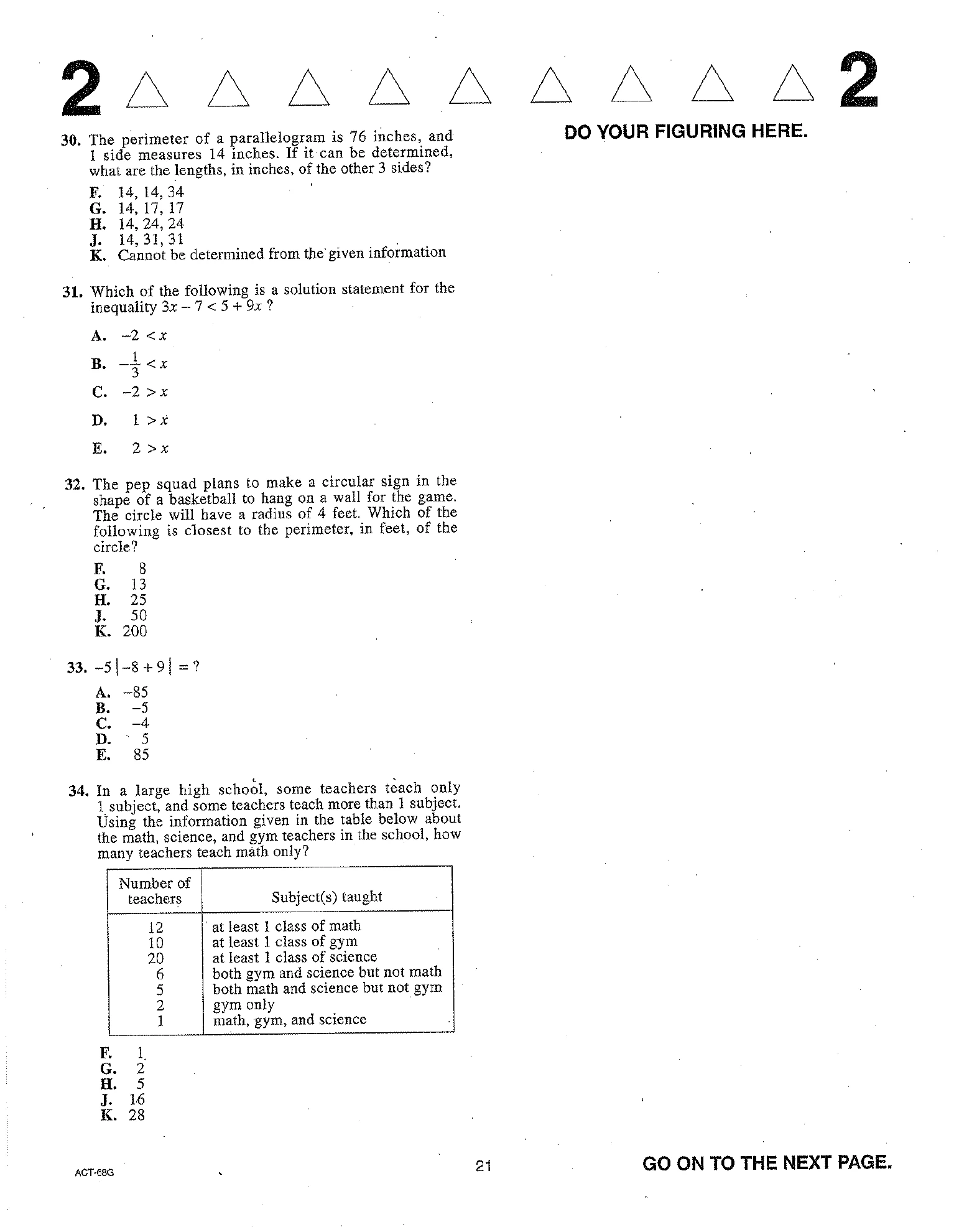 Source page for act-april-2010-form-68g-math-034