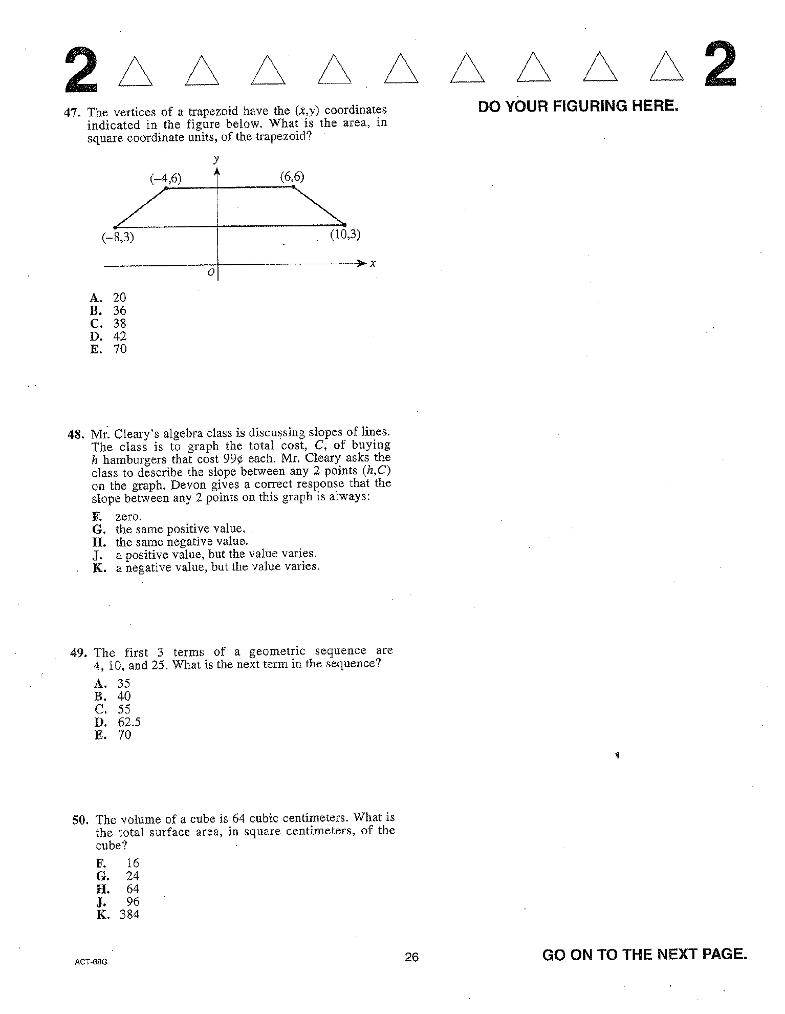 Source page for act-april-2010-form-68g-math-007