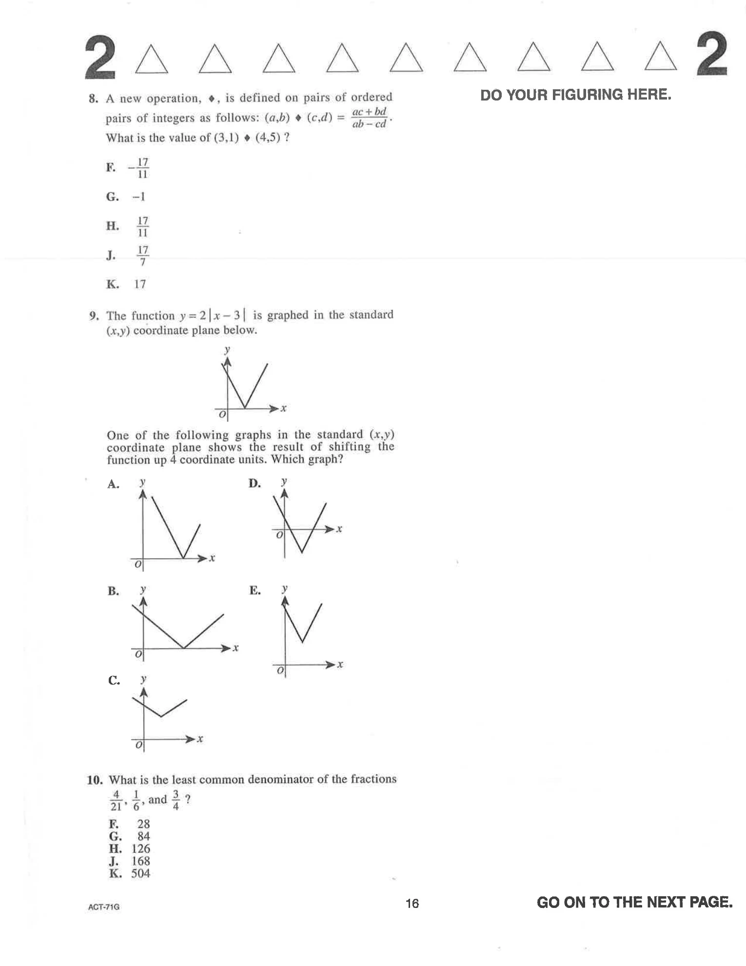 Source page for act-april-2013-form-71g-math-008