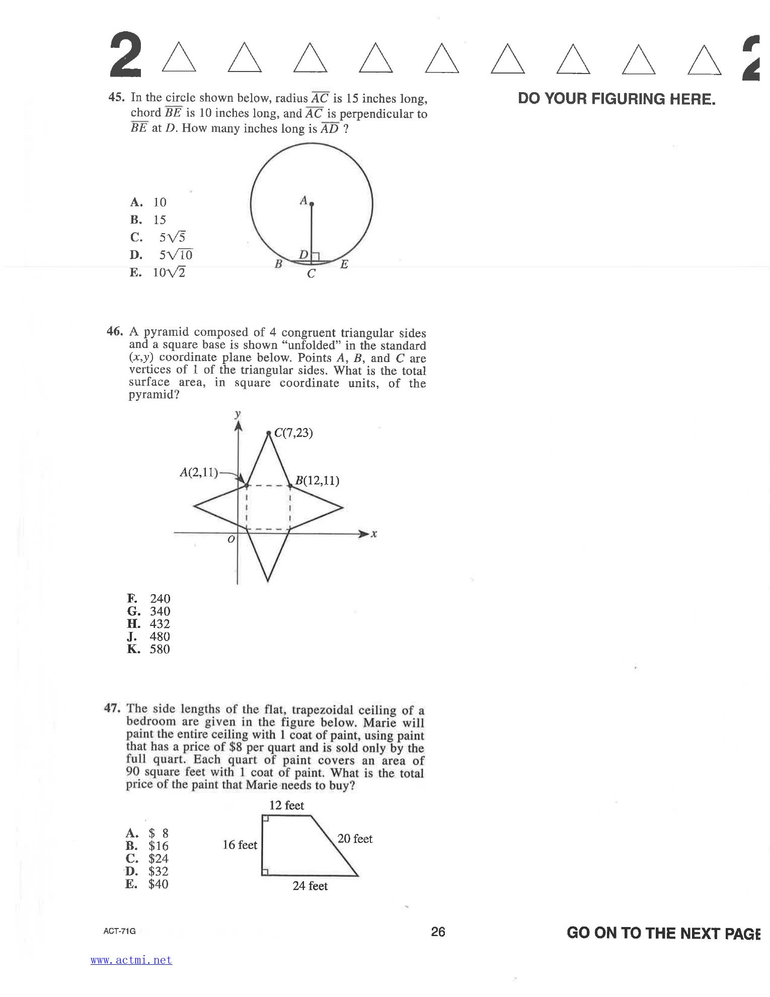 Source page for act-april-2013-form-71g-math-045