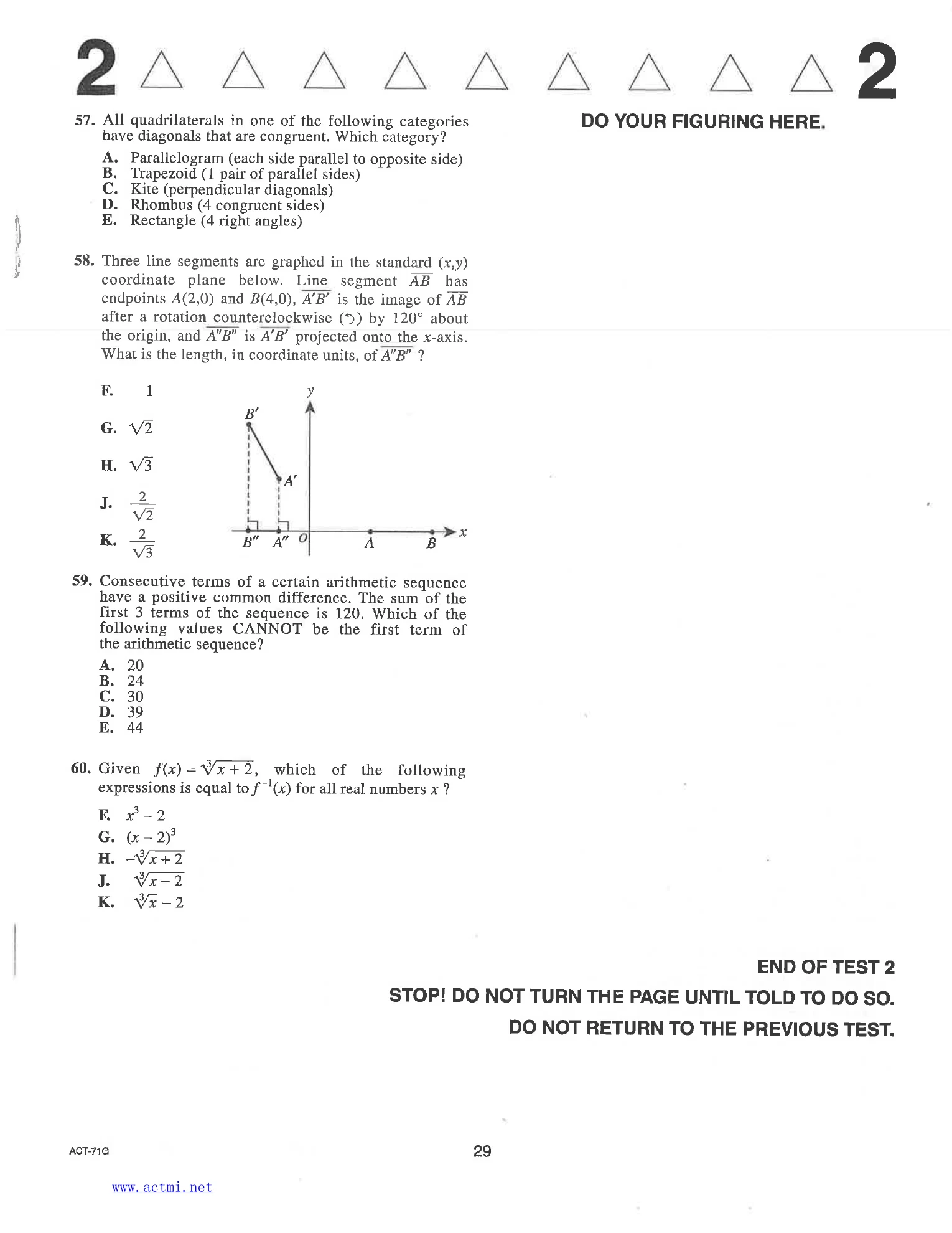 Source page for act-april-2013-form-71g-math-057