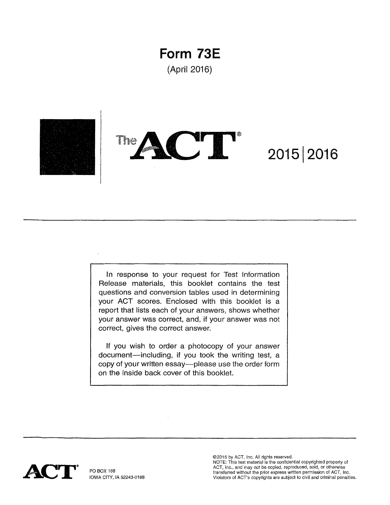 Source page for act-april-2016-form-73e-math-001