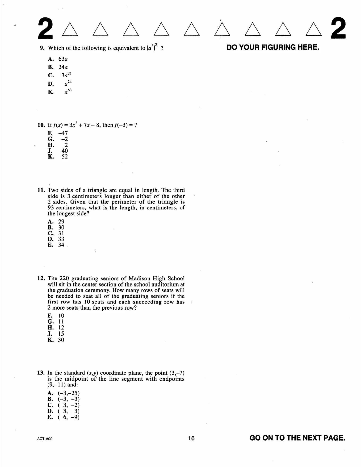 Source page for act-april-2018-form-a09-math-009