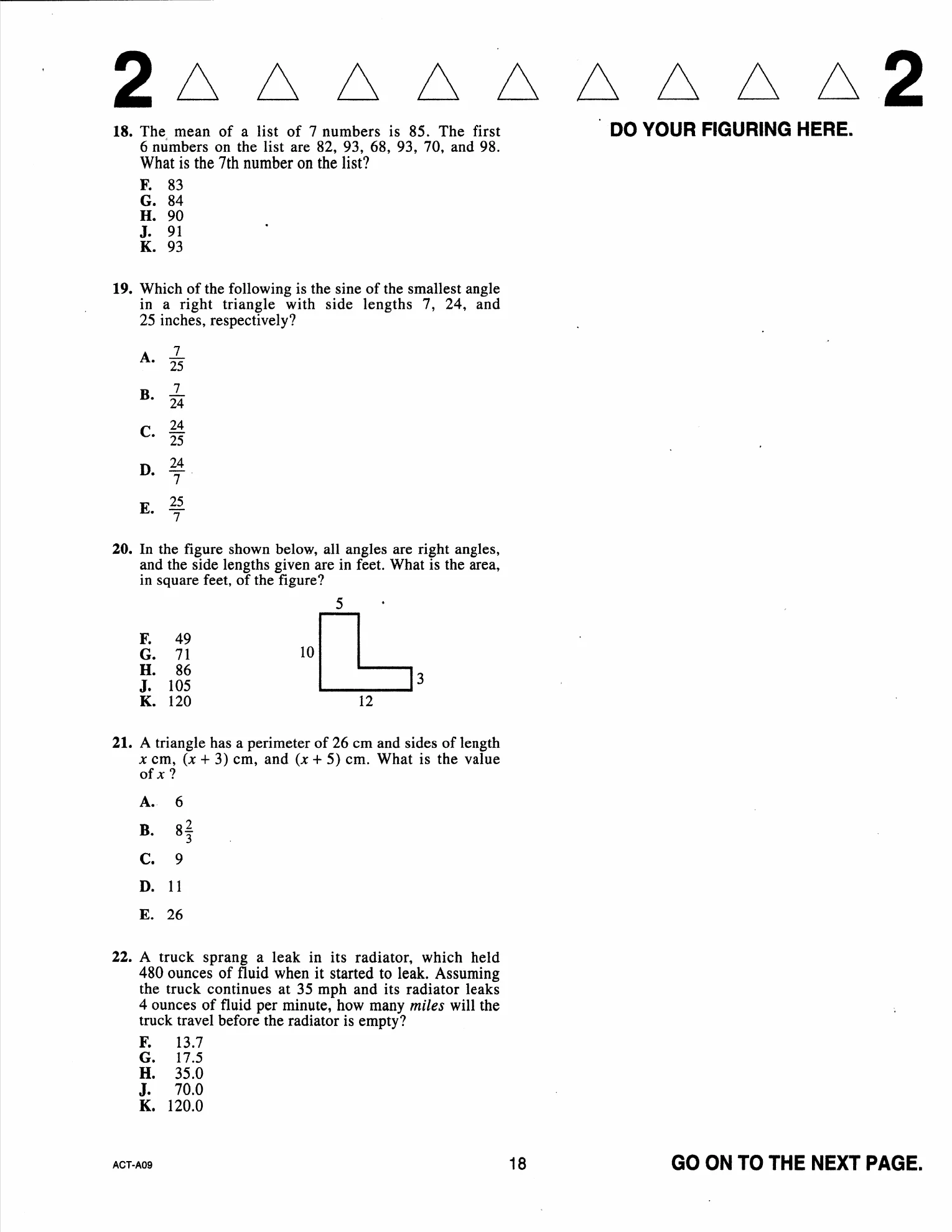 Source page for act-april-2018-form-a09-math-019