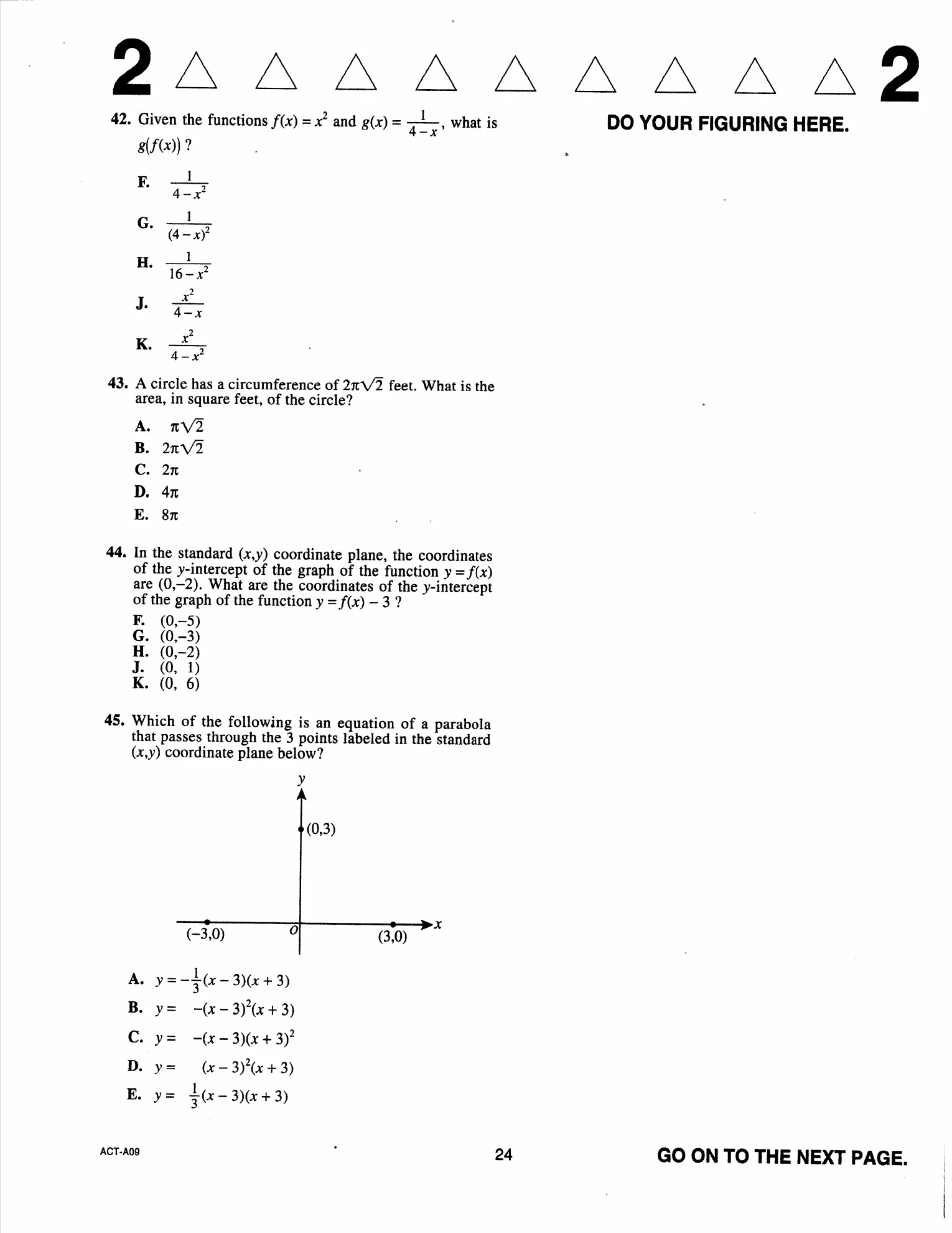 Source page for act-april-2018-form-a09-math-042