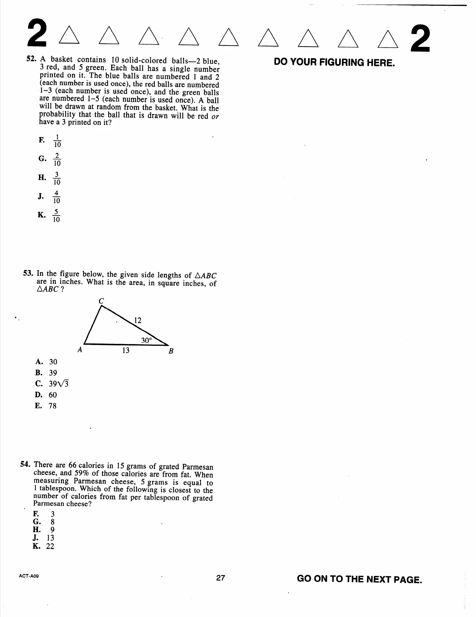 Source page for act-april-2018-form-a09-math-052