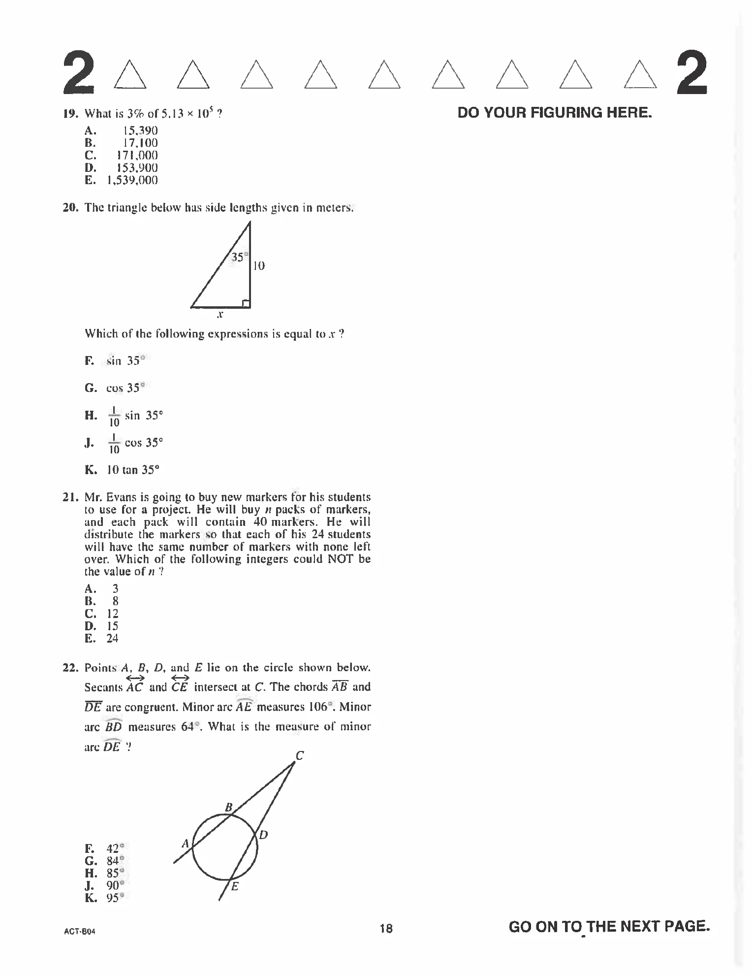 Source page for act-april-2019-form-b04-math-019