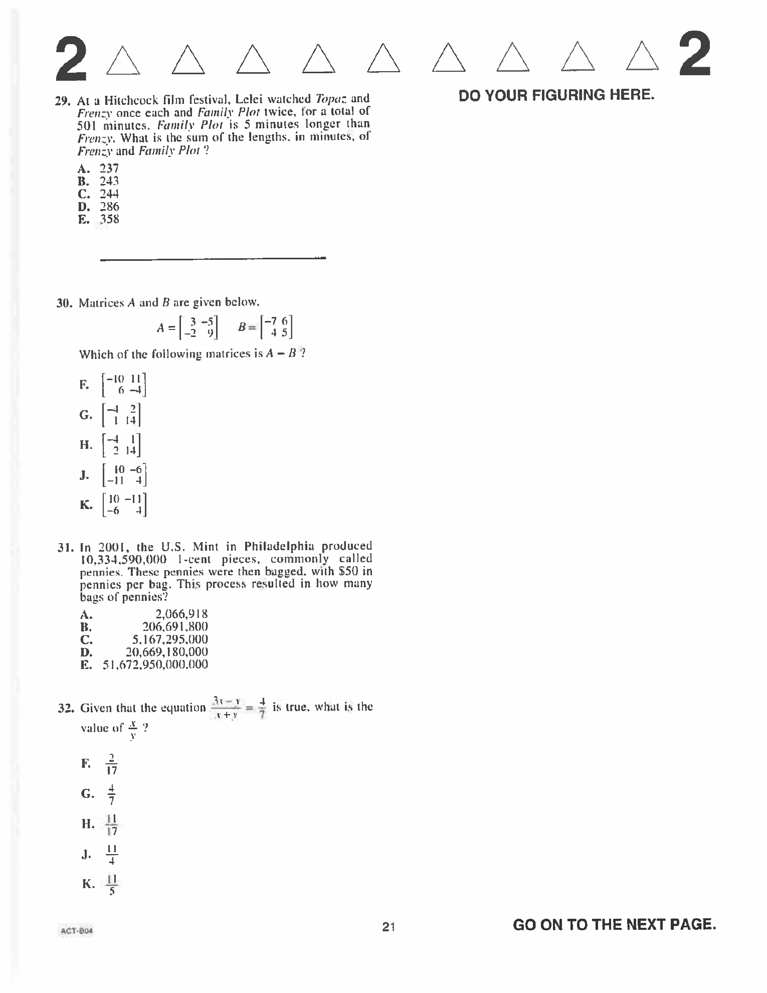 Source page for act-april-2019-form-b04-math-005