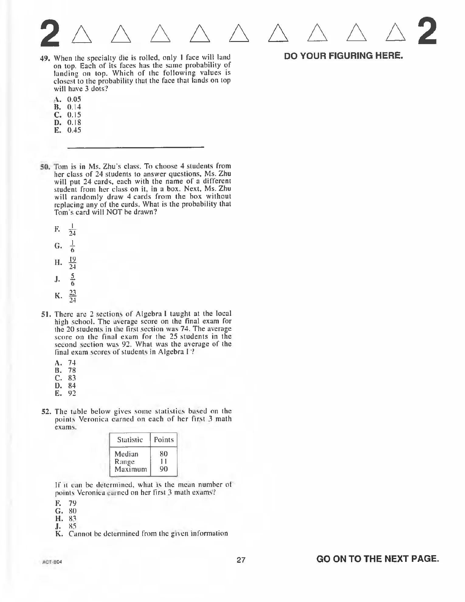 Source page for act-april-2019-form-b04-math-050