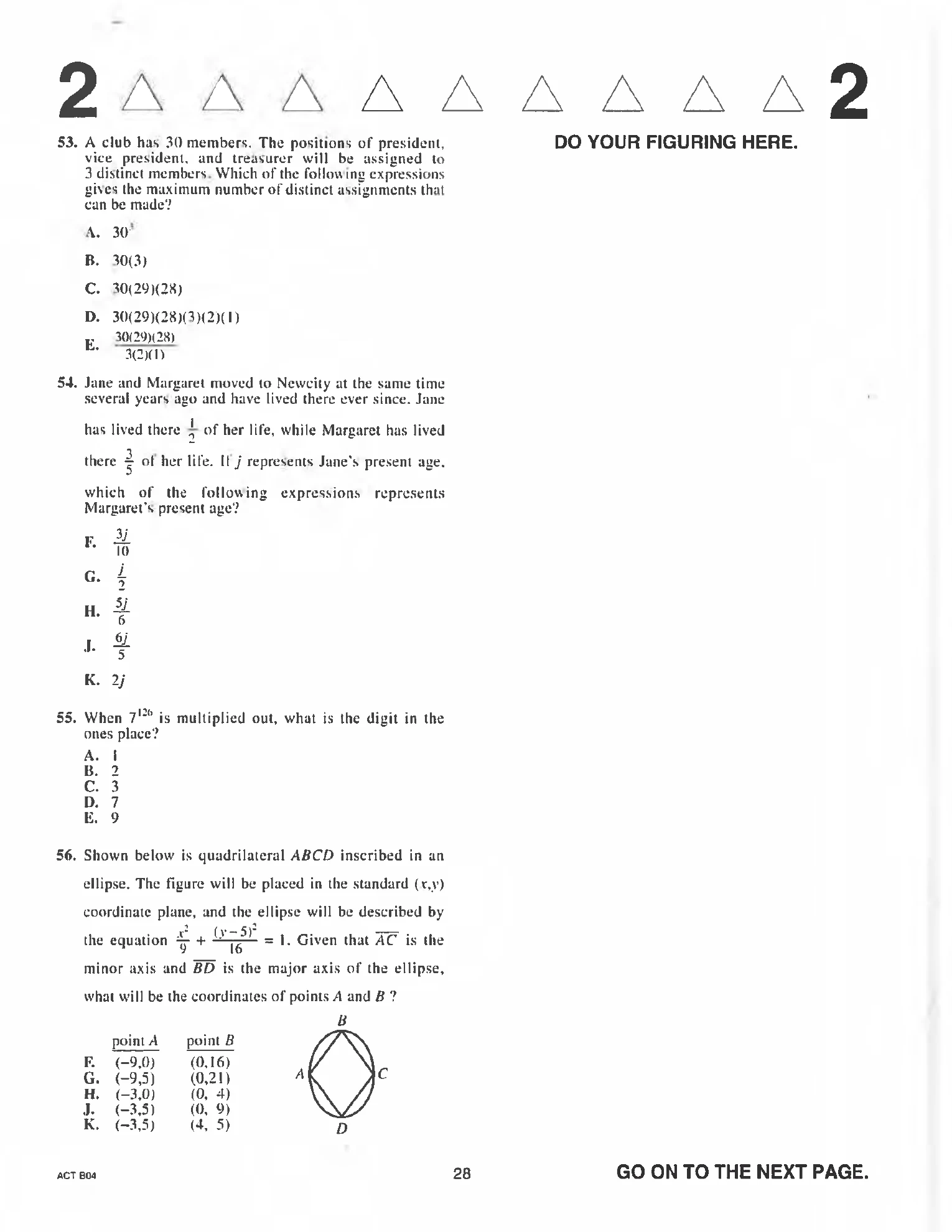 Source page for act-april-2019-form-b04-math-053