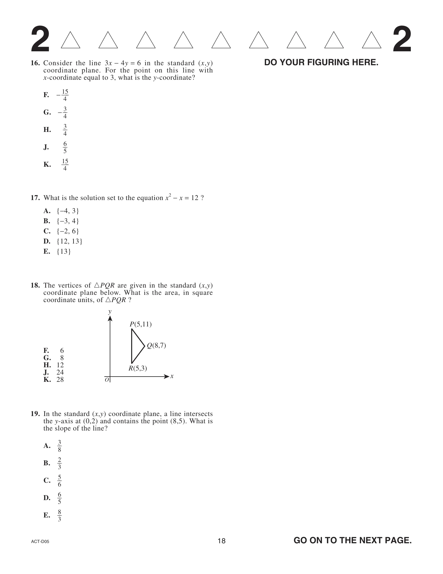 Source page for act-april-2021-form-d05-math-016