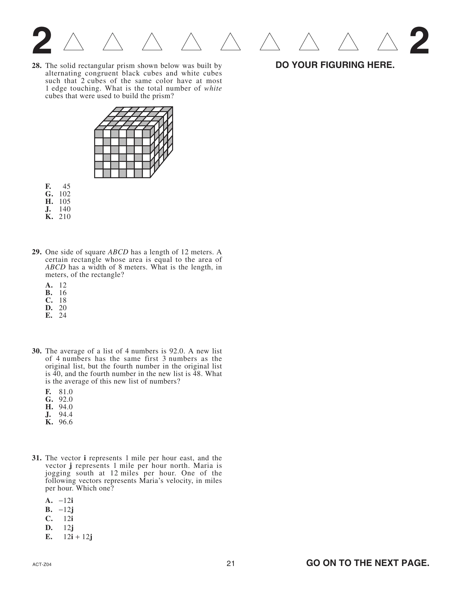 Source page for act-april-2021-form-z04-math-031