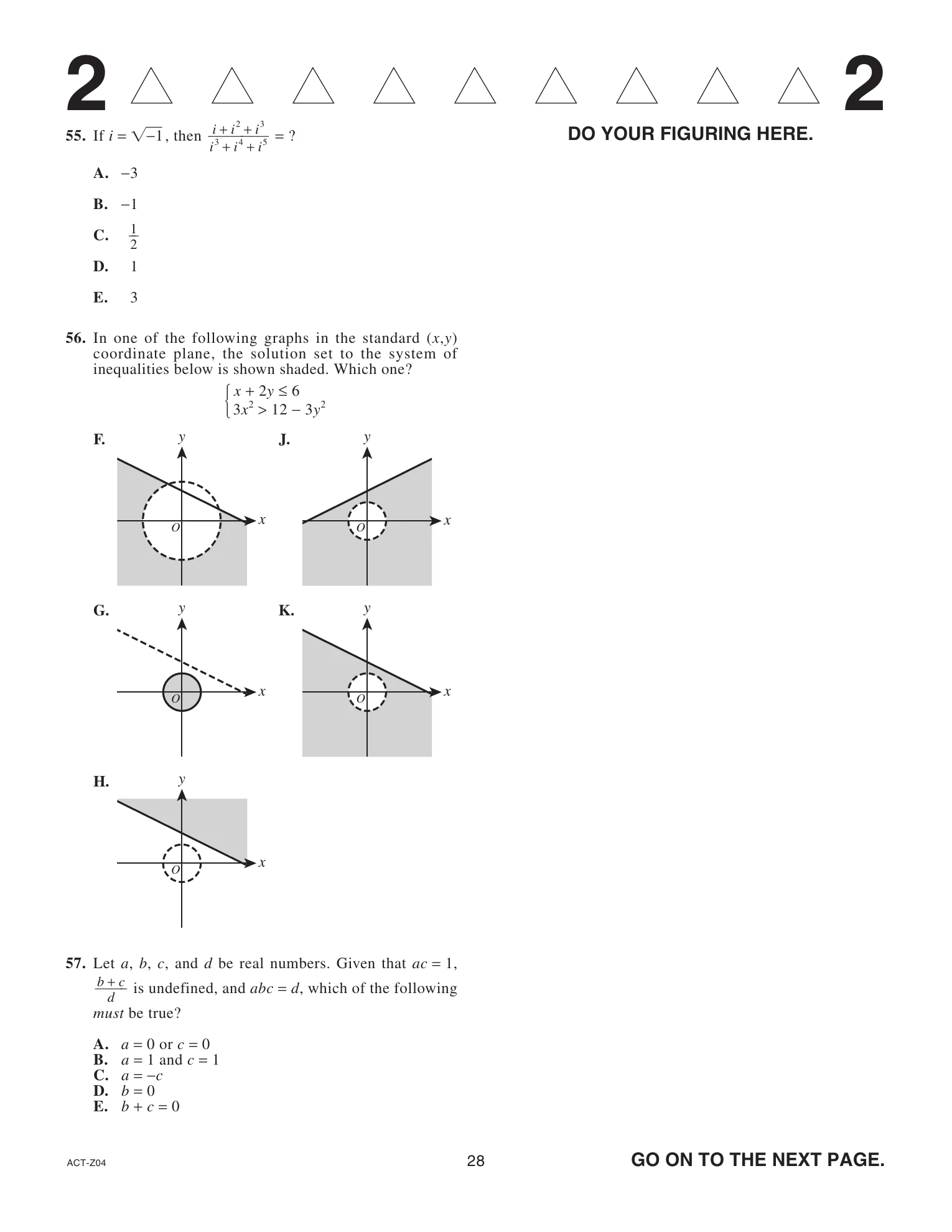 Source page for act-april-2021-form-z04-math-056