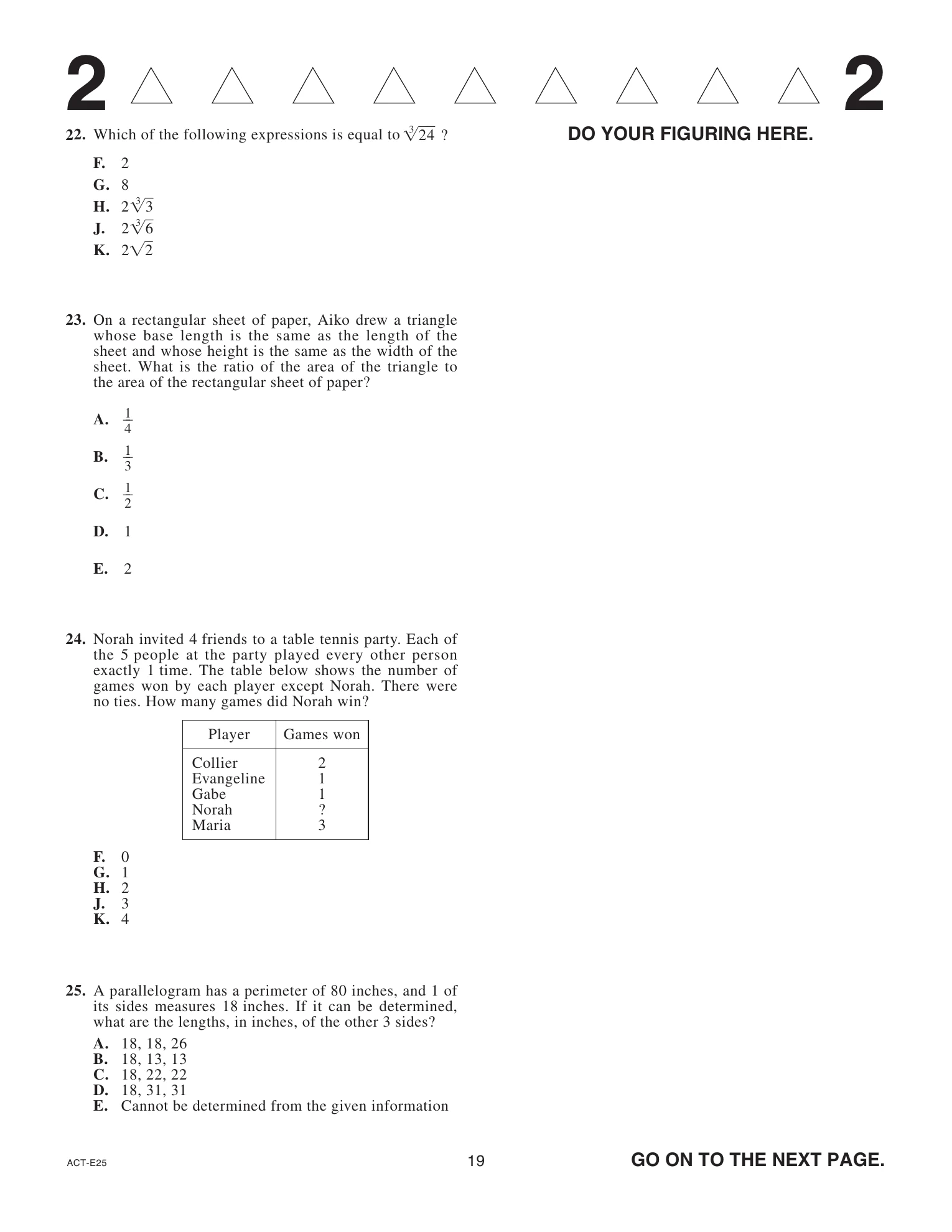 Source page for act-april-2022-form-e25-math-023