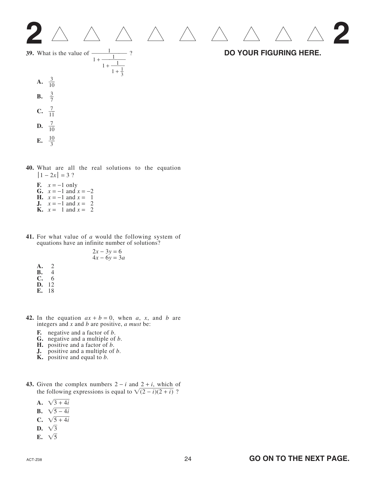 Source page for act-april-2022-form-z08-math-039