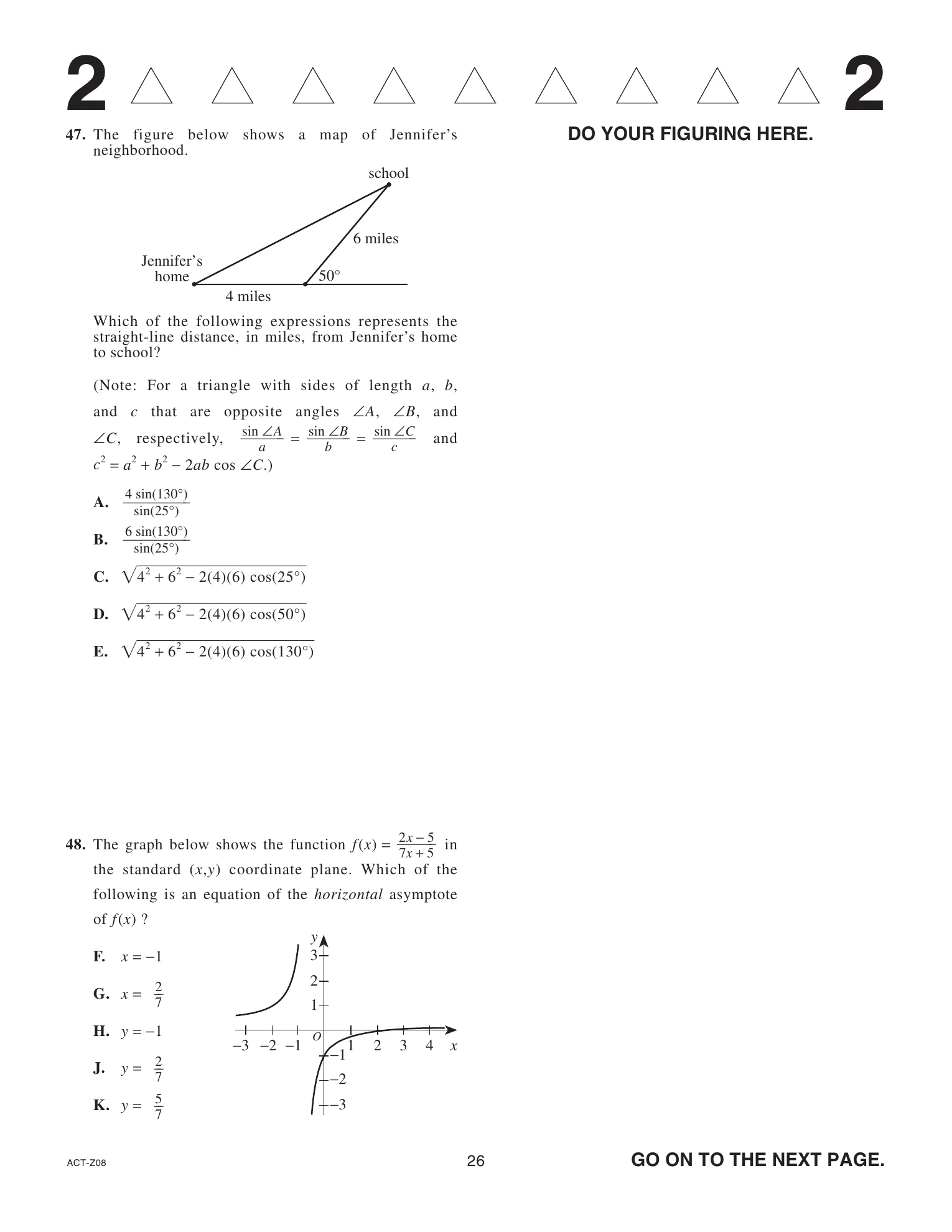 Source page for act-april-2022-form-z08-math-047