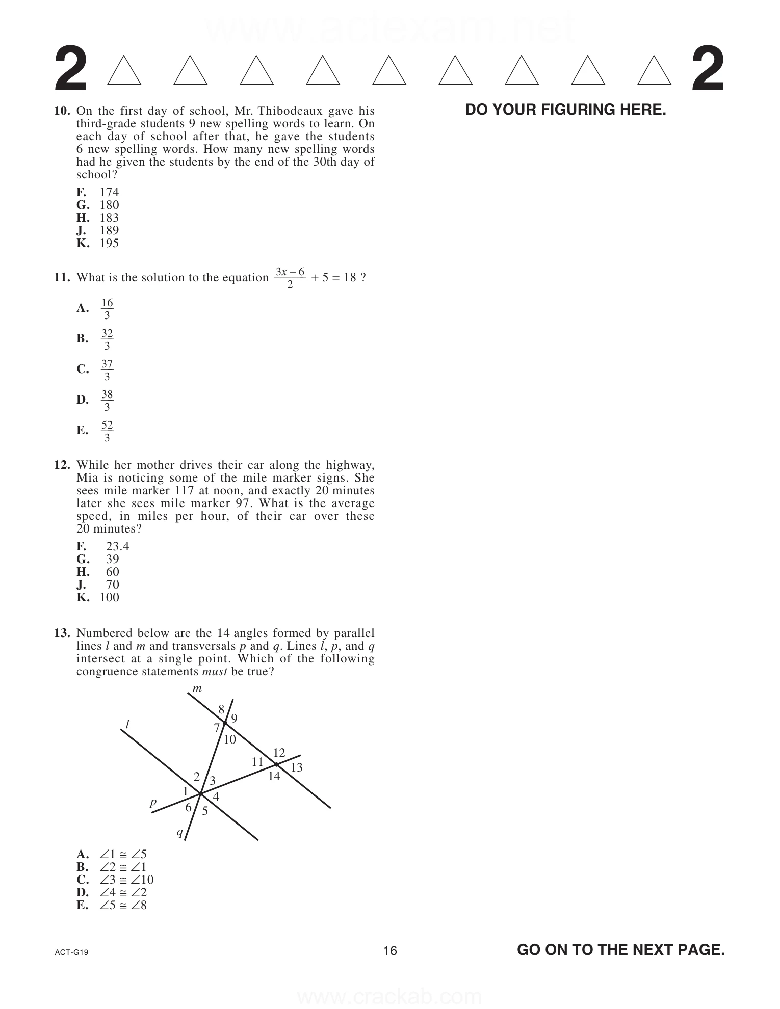 Source page for act-april-2024-form-g19-math-011
