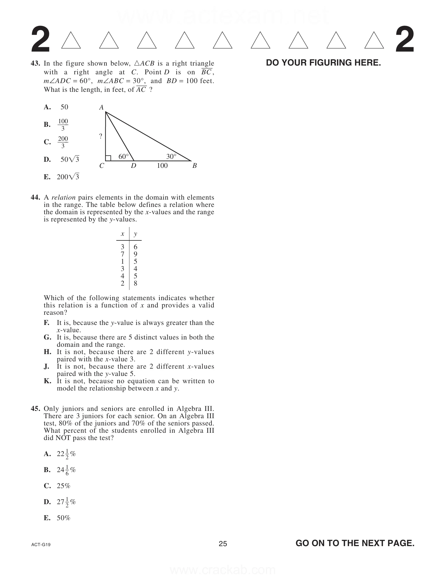 Source page for act-april-2024-form-g19-math-043