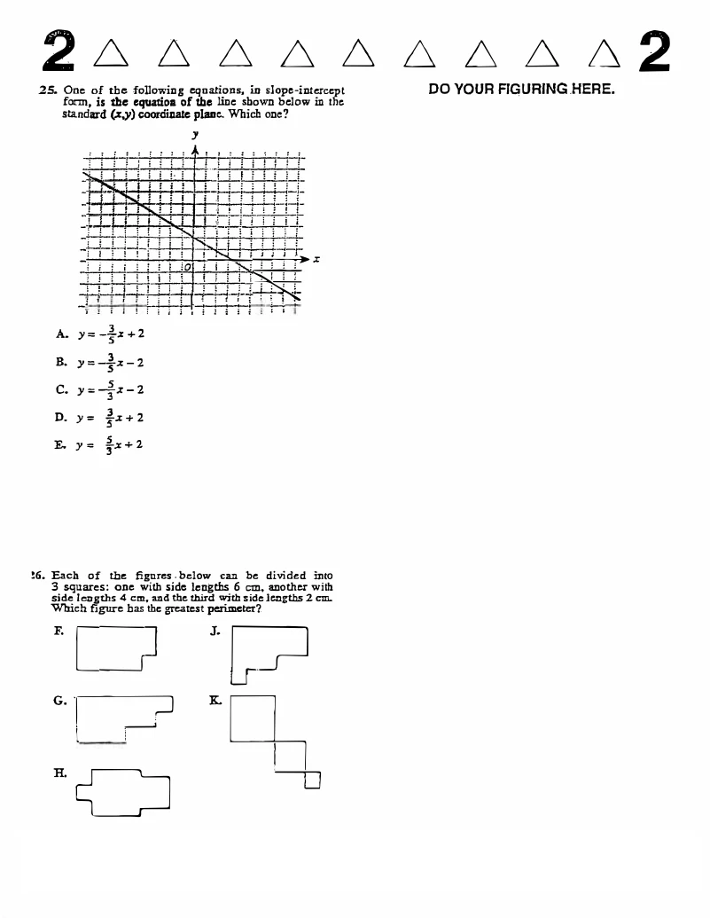 Source page for act-december-2003-form-61e-math-025