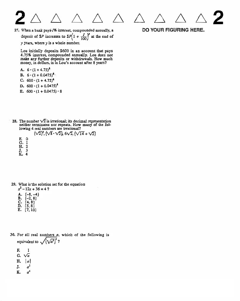 Source page for act-december-2003-form-61e-math-027