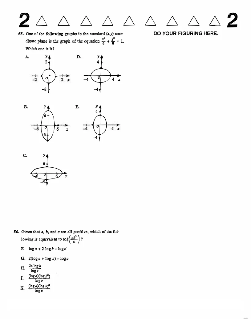 Source page for act-december-2003-form-61e-math-055