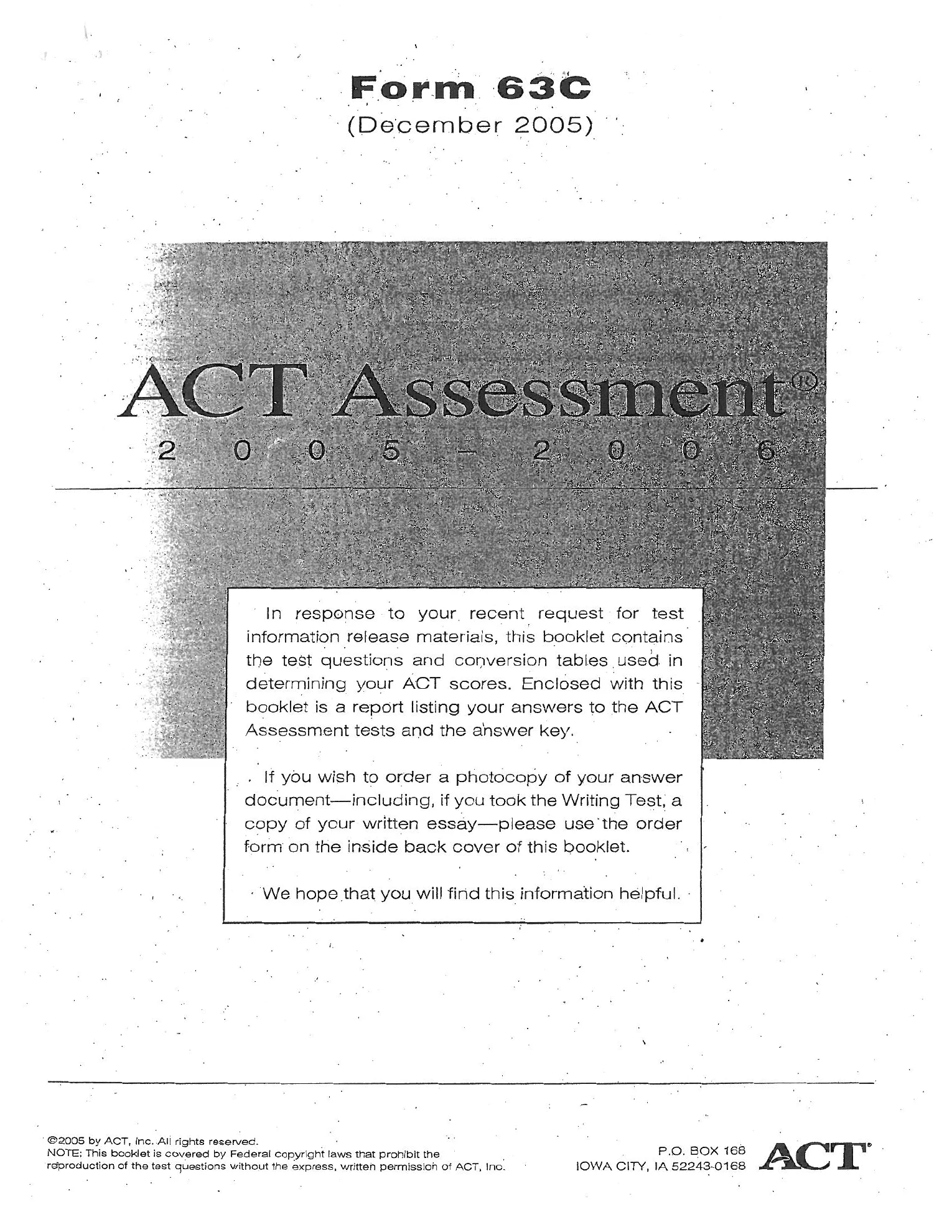 Source page for act-december-2005-form-63c-reading-001
