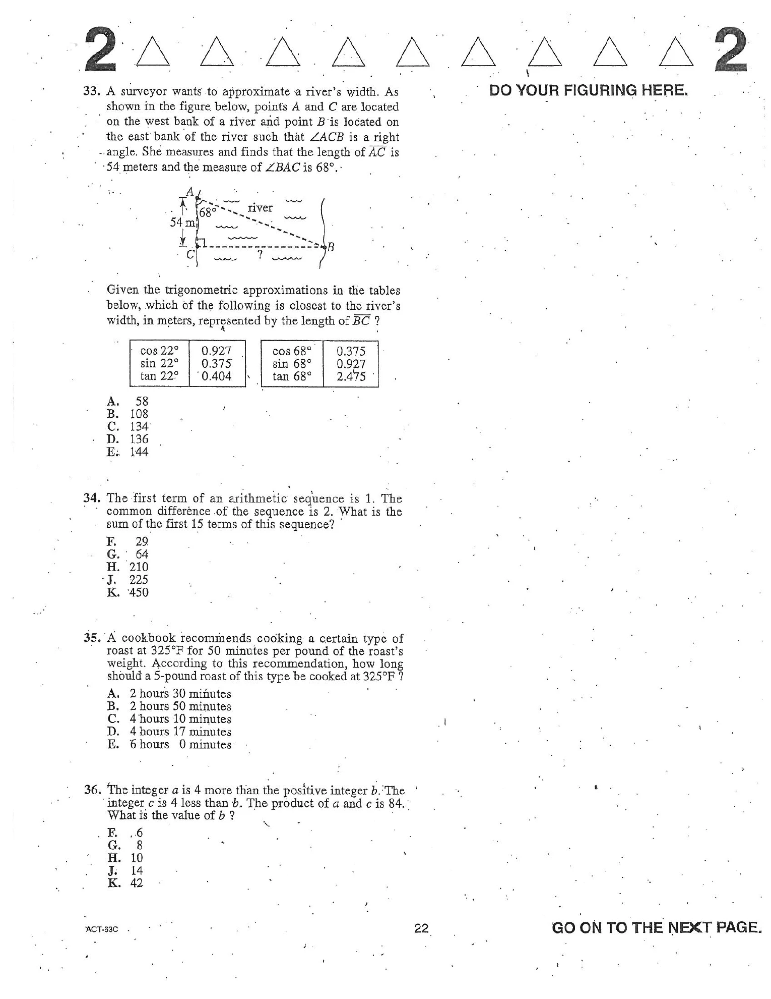 Source page for act-december-2005-form-63c-math-034
