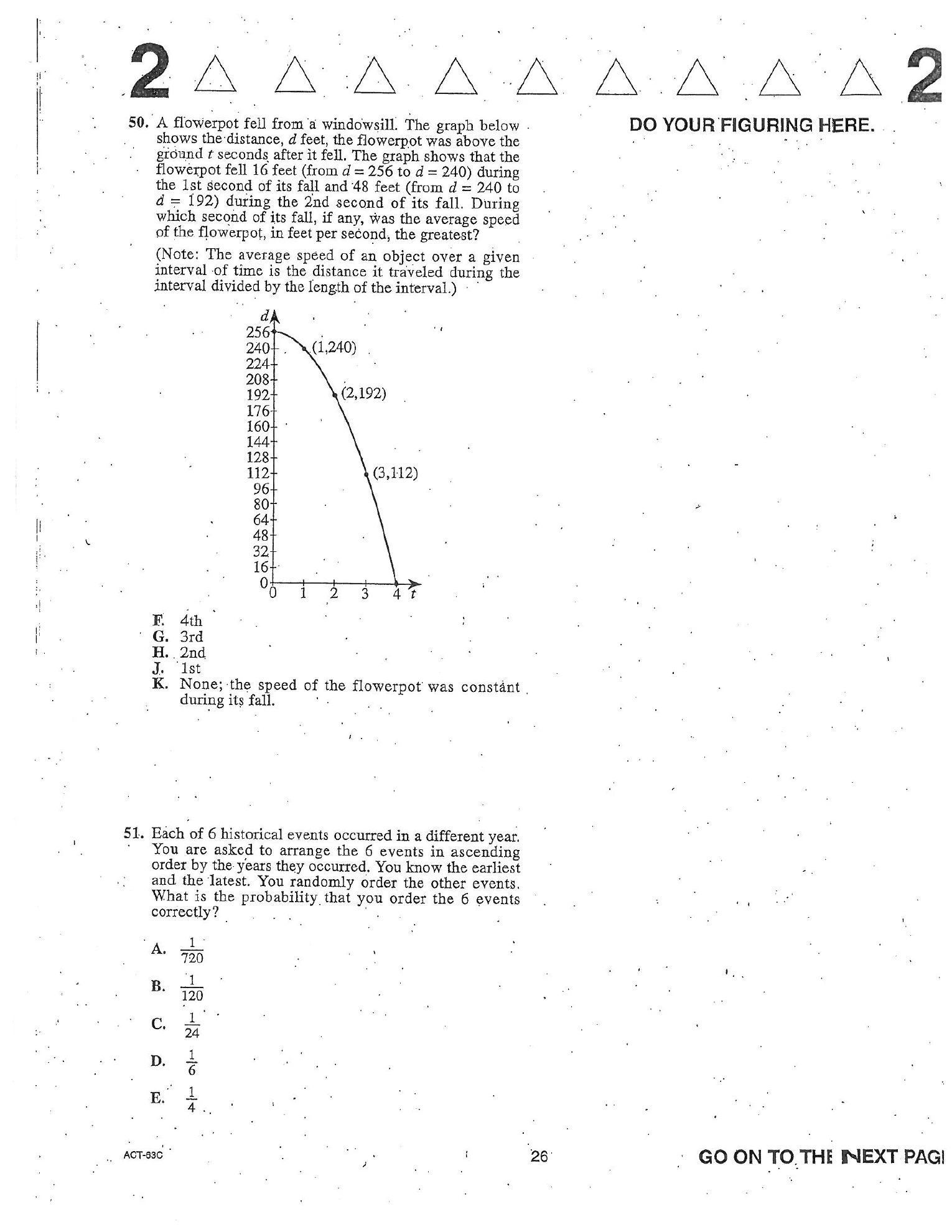 Source page for act-december-2005-form-63c-math-050