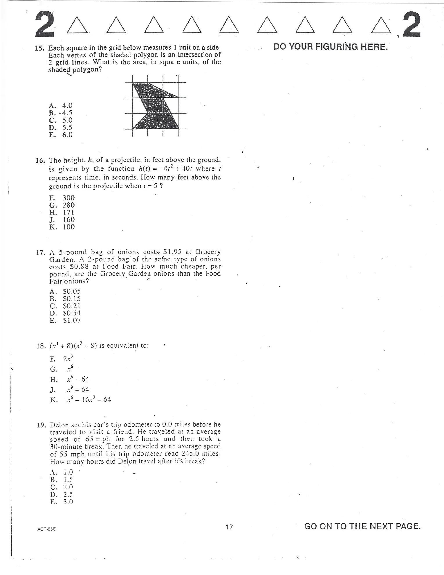 Source page for act-december-2007-form-65e-math-016