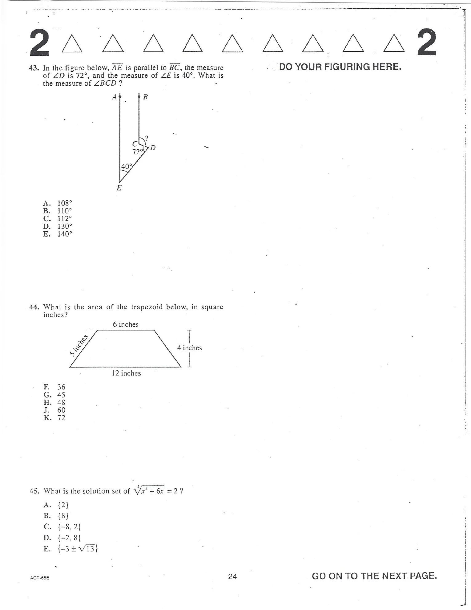 Source page for act-december-2007-form-65e-math-045