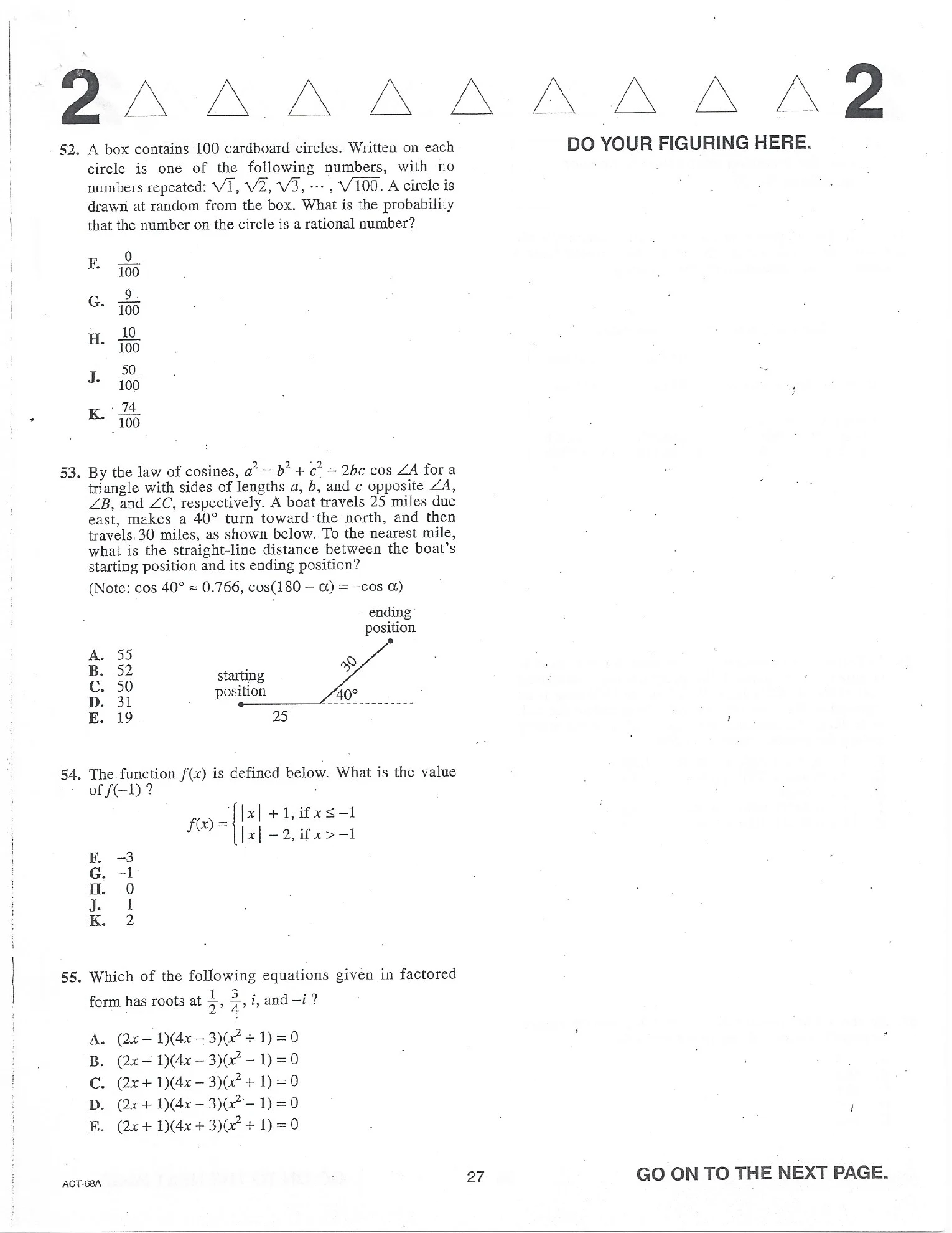 Source page for act-december-2009-form-68a-math-052