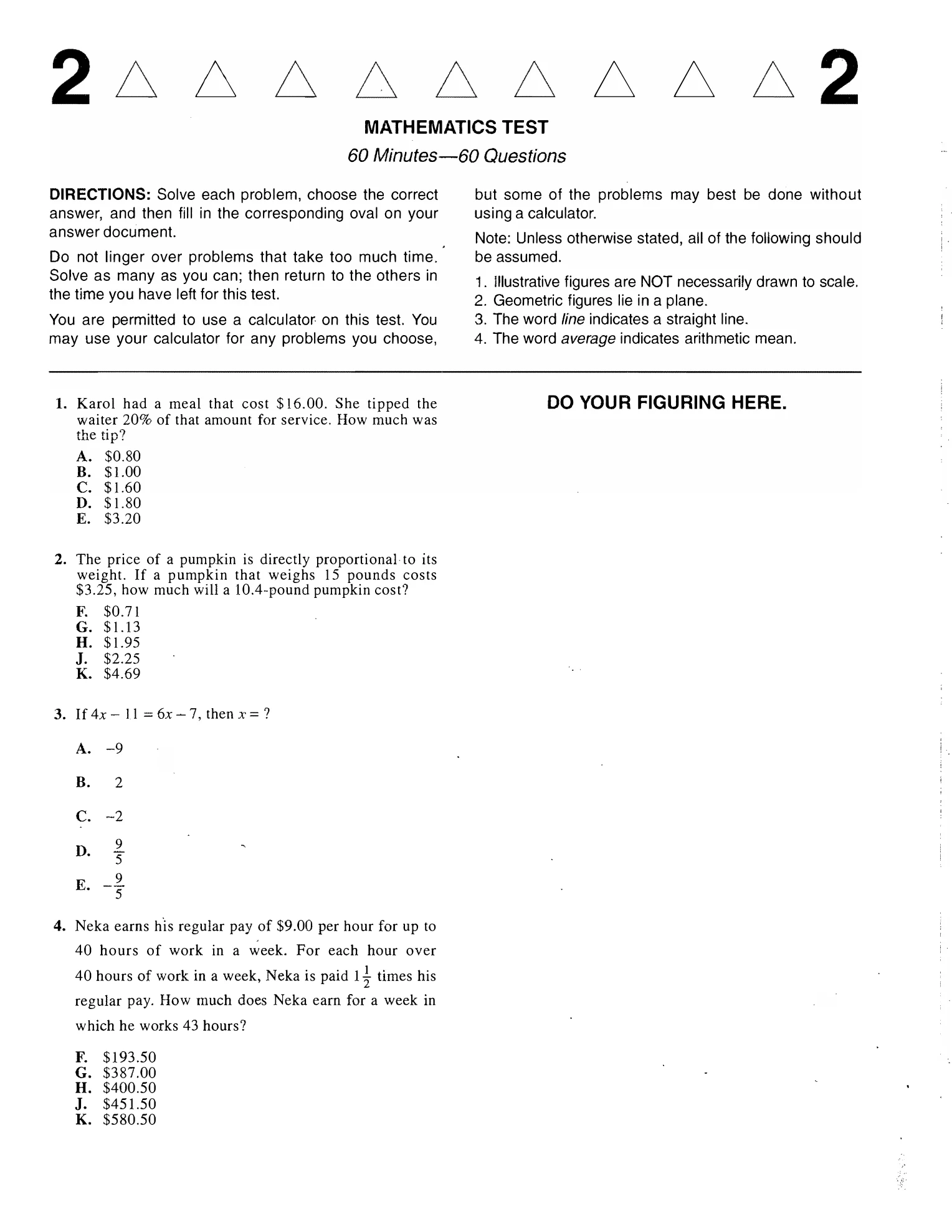 Source page for act-december-2011-form-70a-math-003