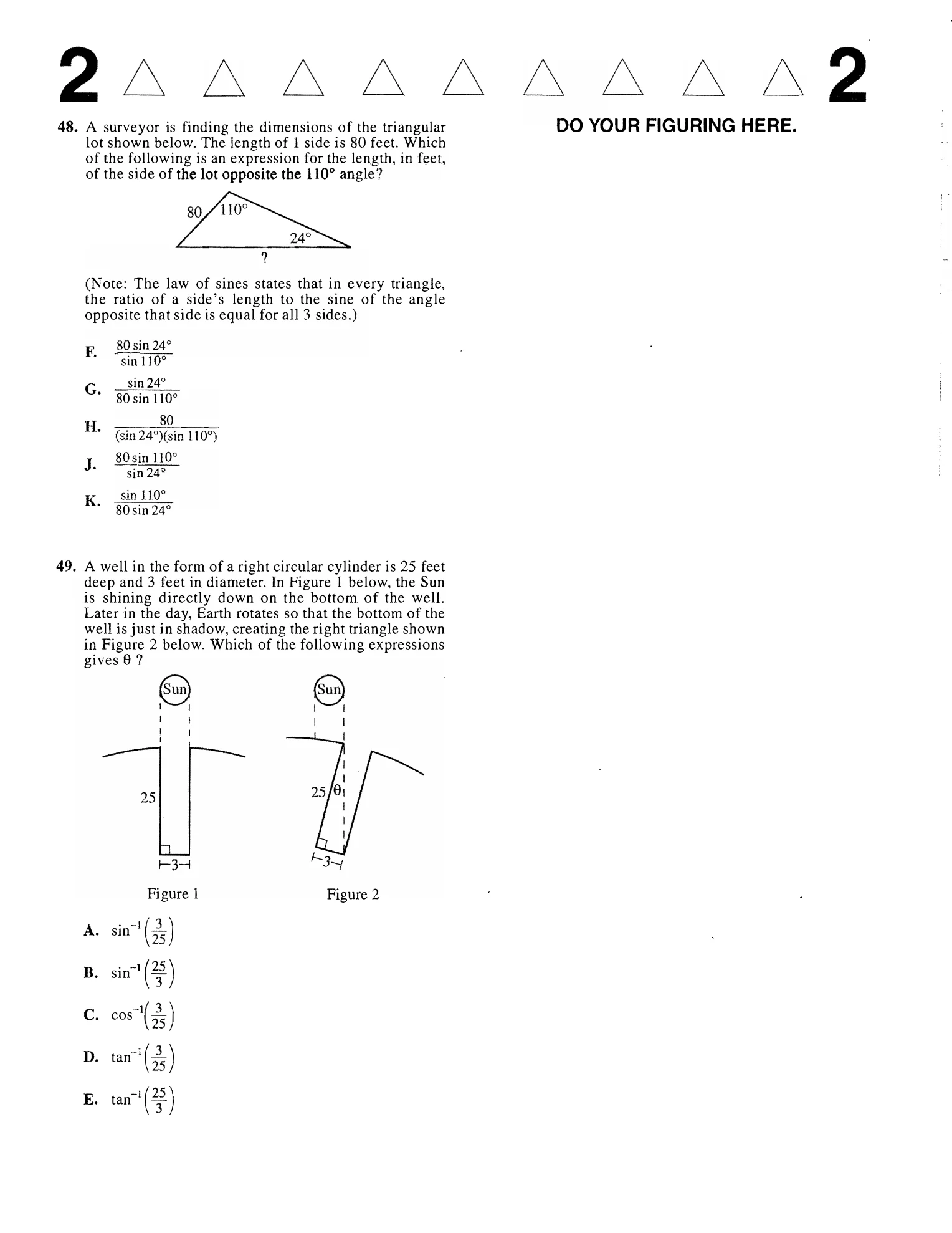 Source page for act-december-2011-form-70a-math-048