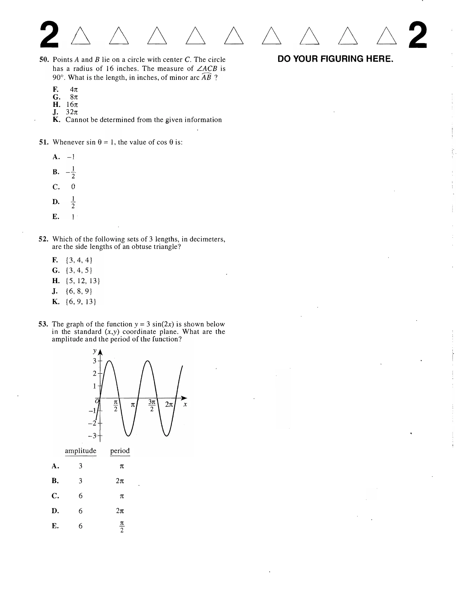 Source page for act-december-2011-form-70a-math-051
