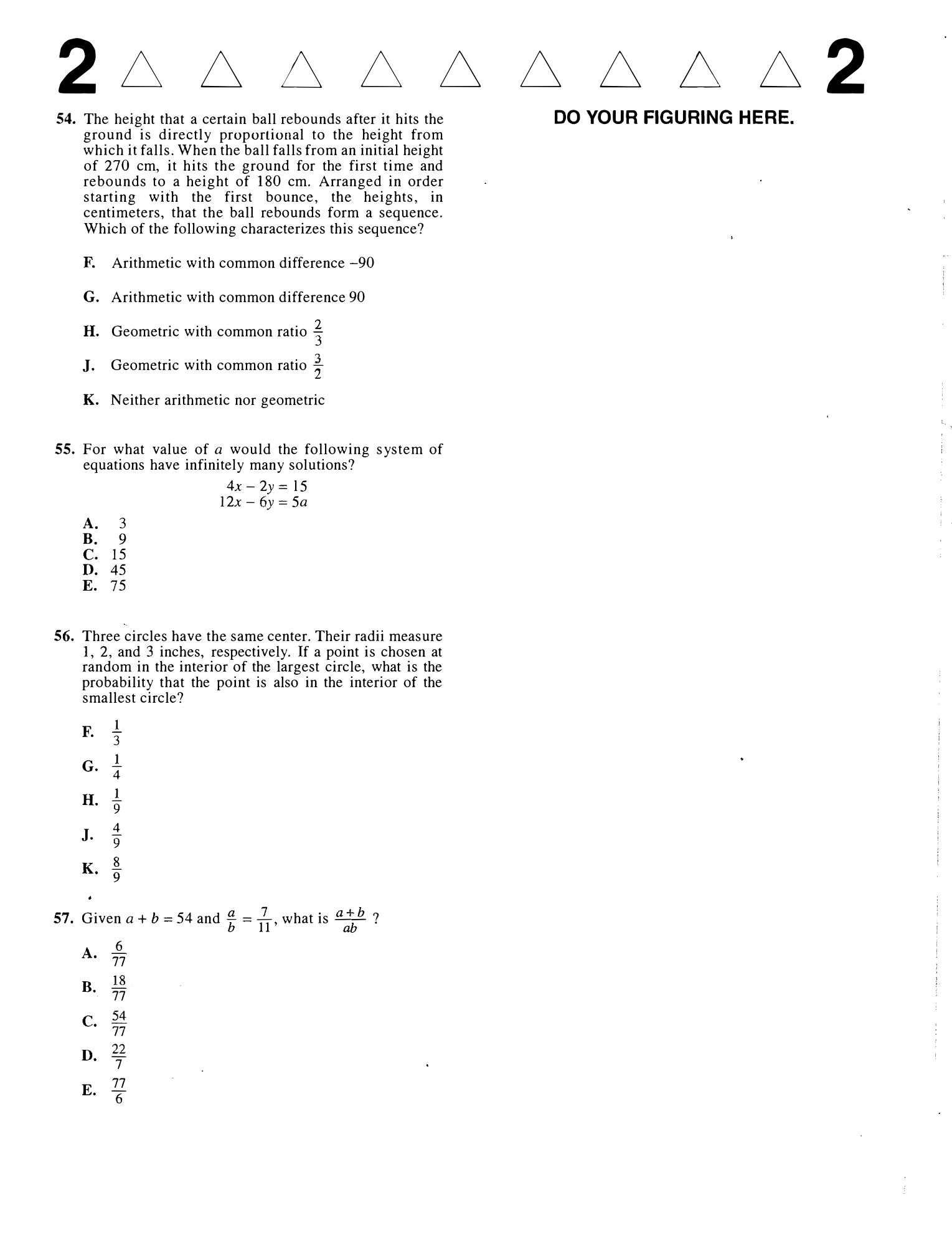 Source page for act-december-2011-form-70a-math-054