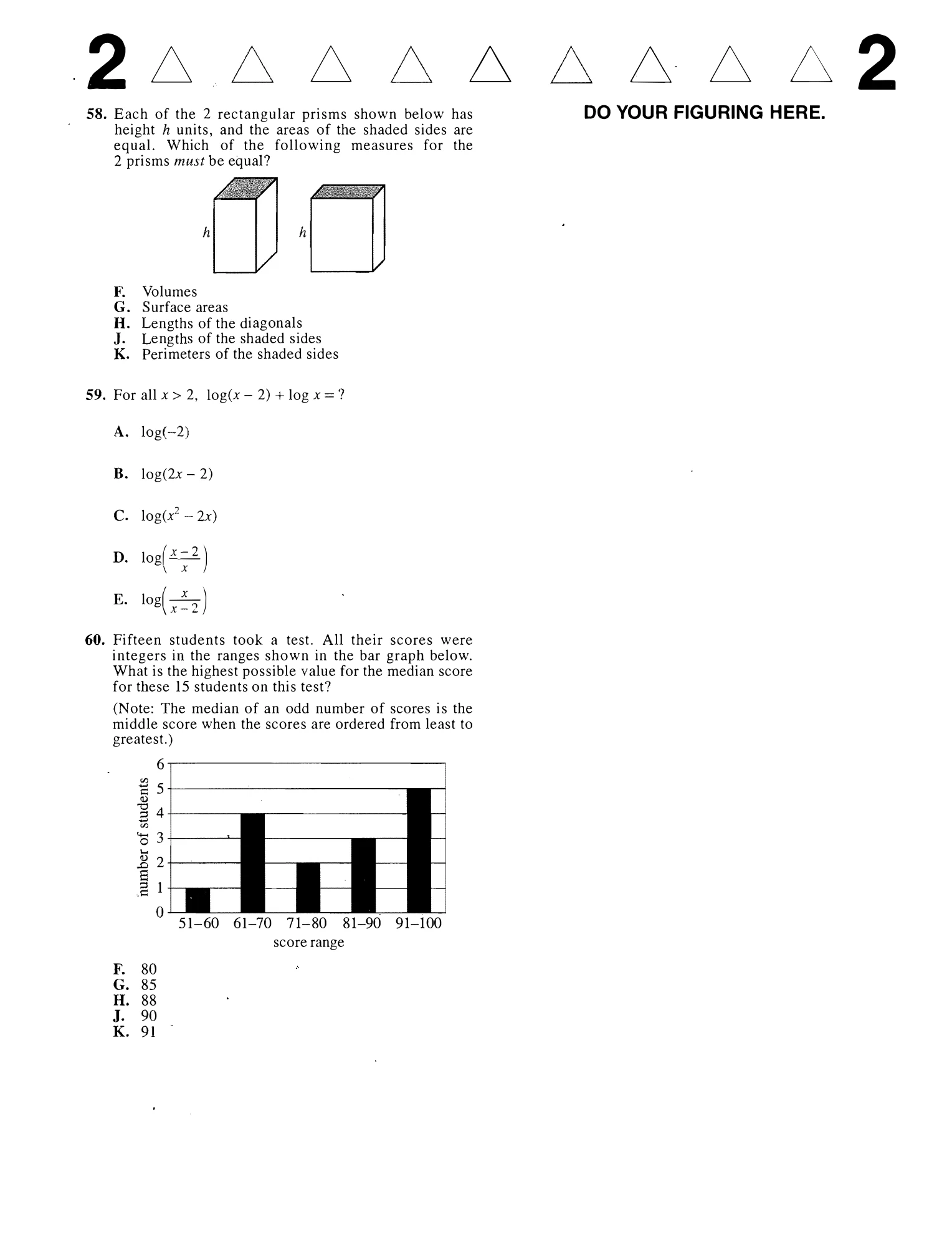Source page for act-december-2011-form-70a-math-058