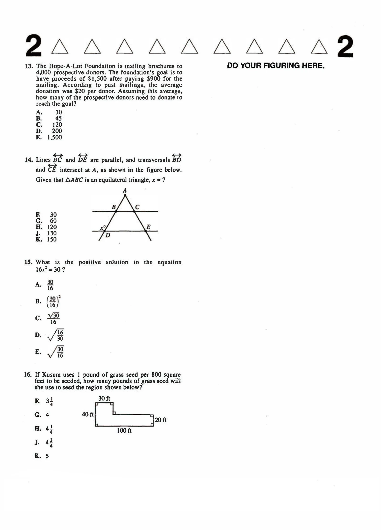 Source page for act-december-2012-form-71a-math-014