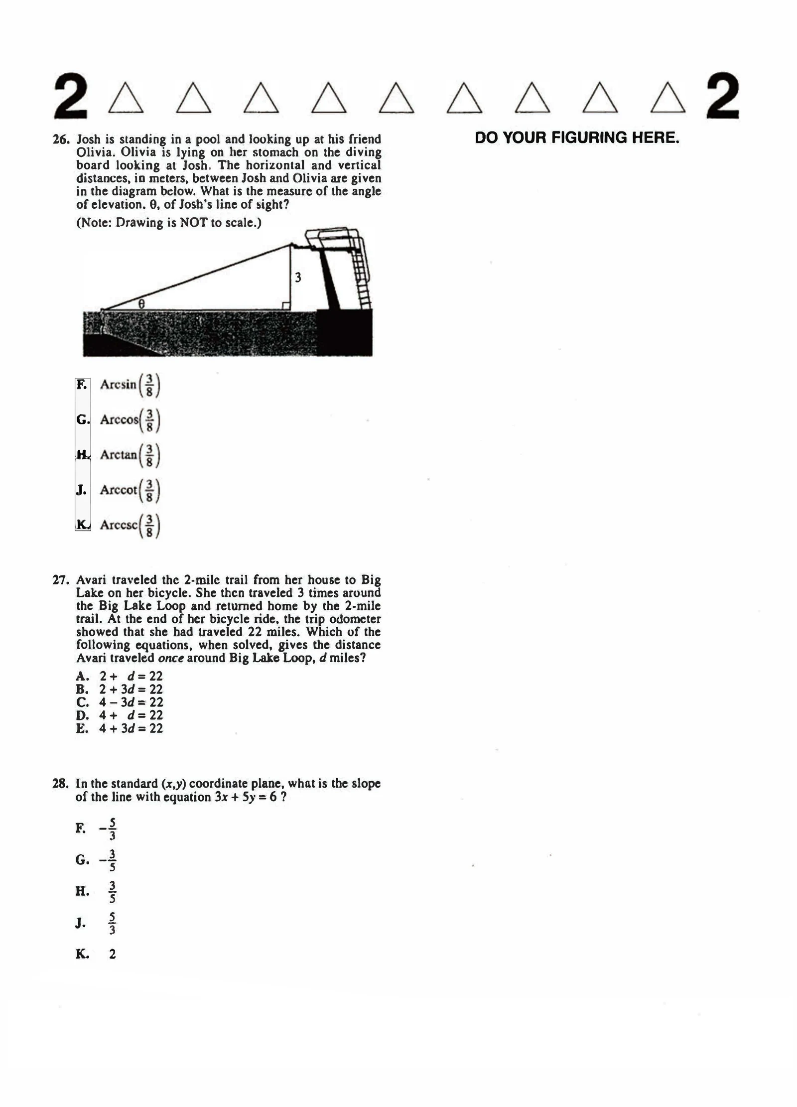 Source page for act-december-2012-form-71a-math-026