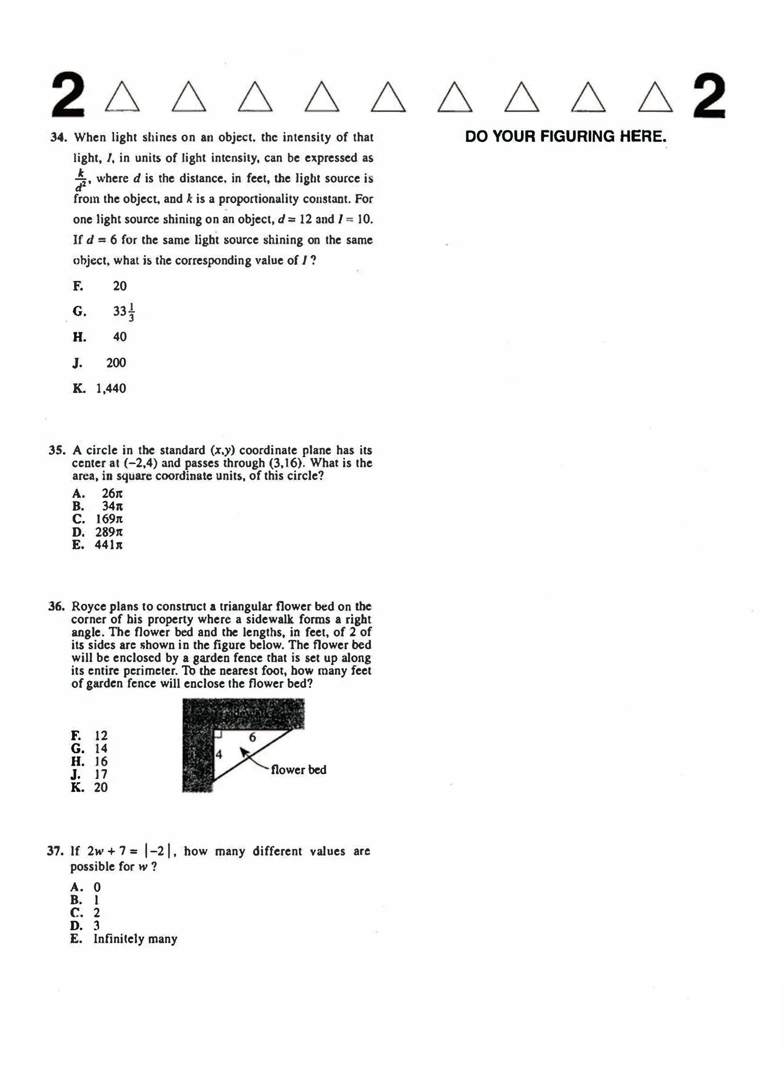 Source page for act-december-2012-form-71a-math-034