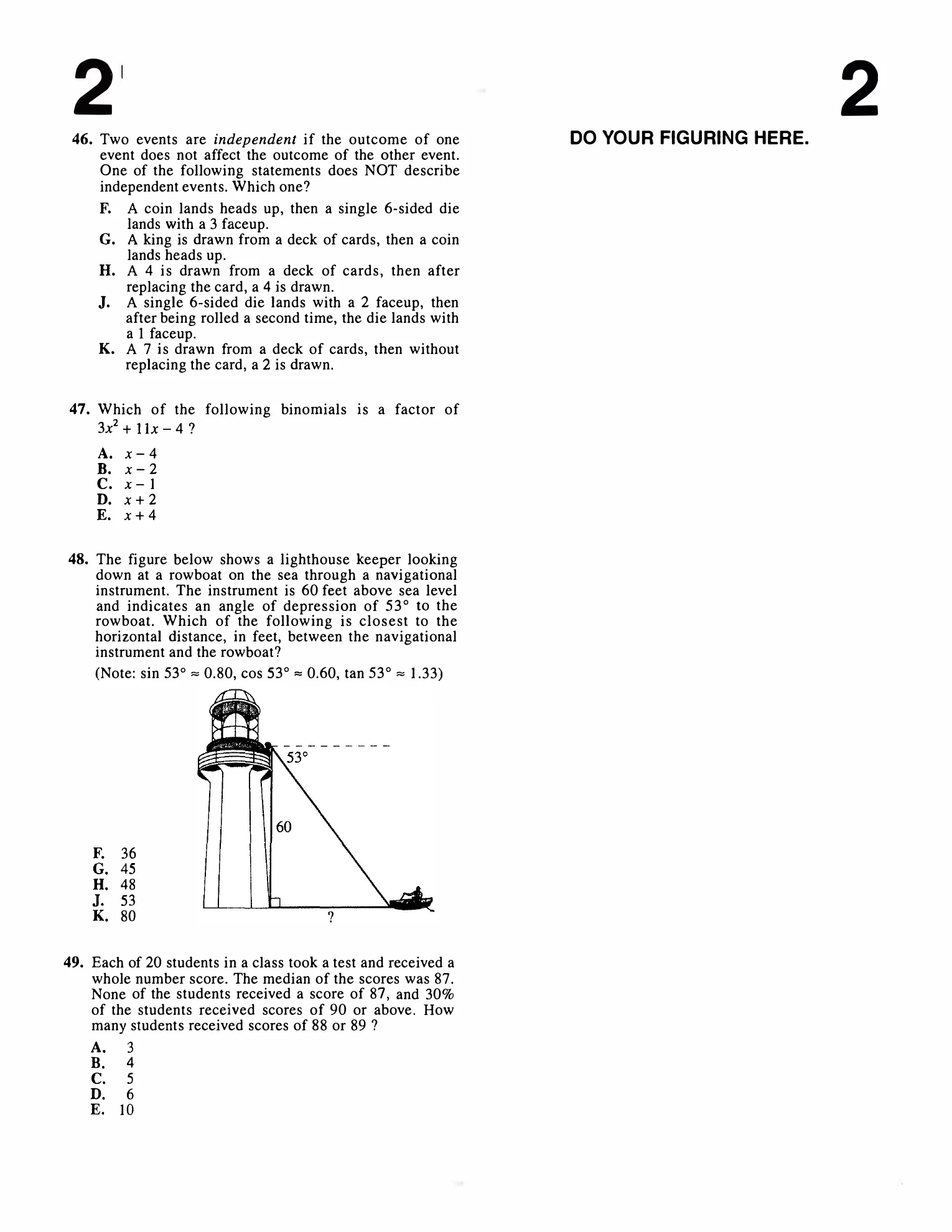 Source page for act-december-2014-form-72g-math-048