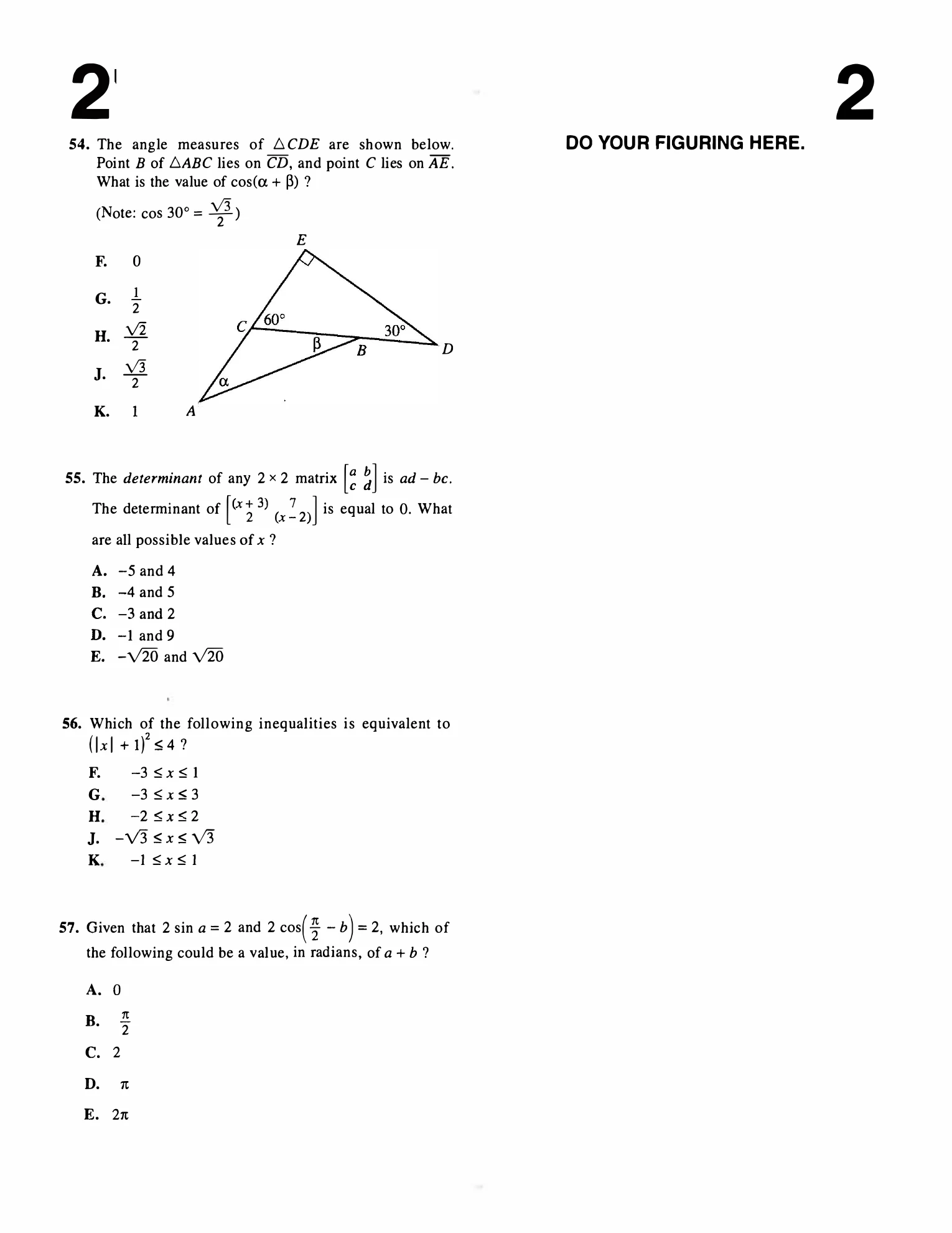 Source page for act-december-2014-form-72g-math-054