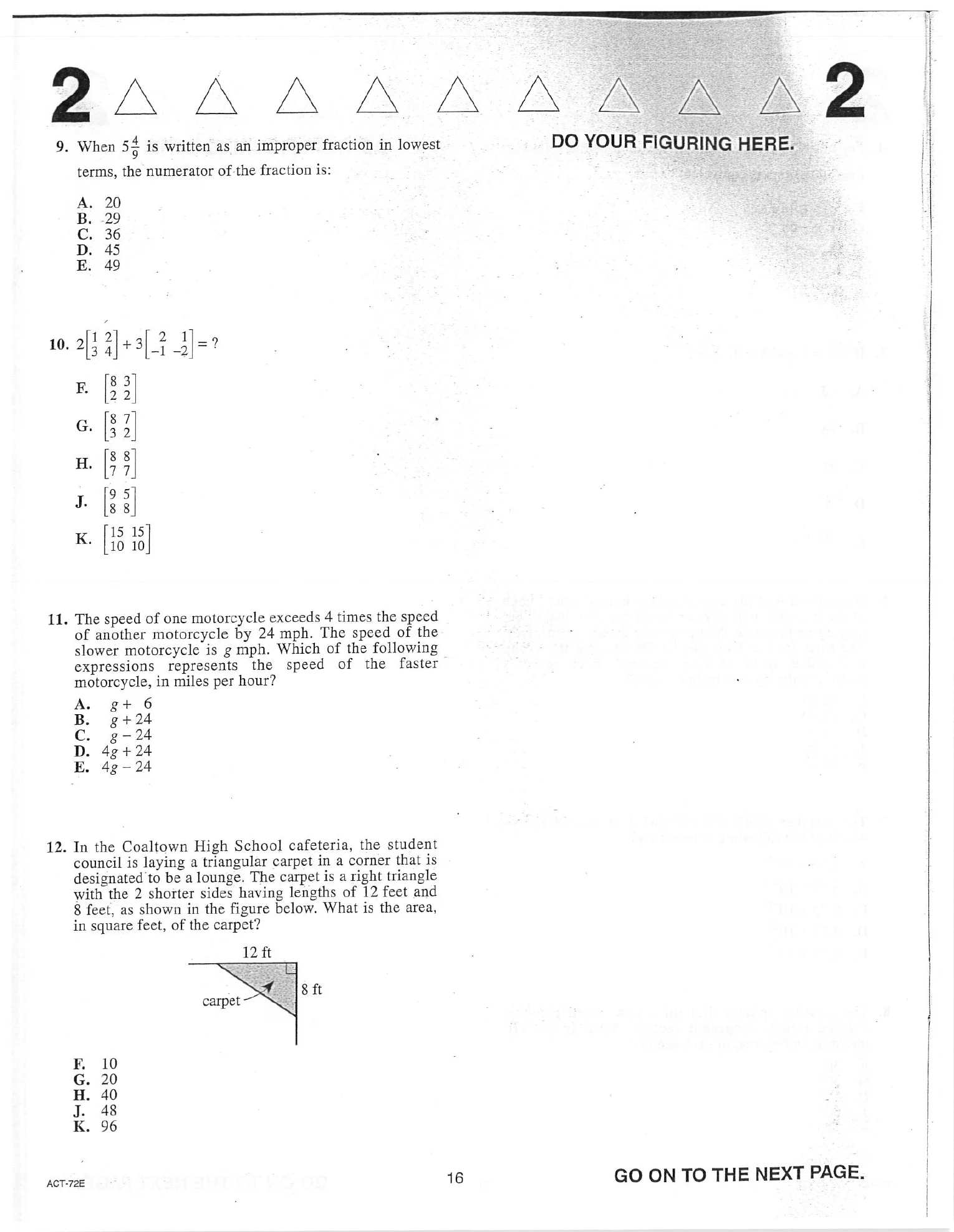 Source page for act-december-2015-form-72e-math-009