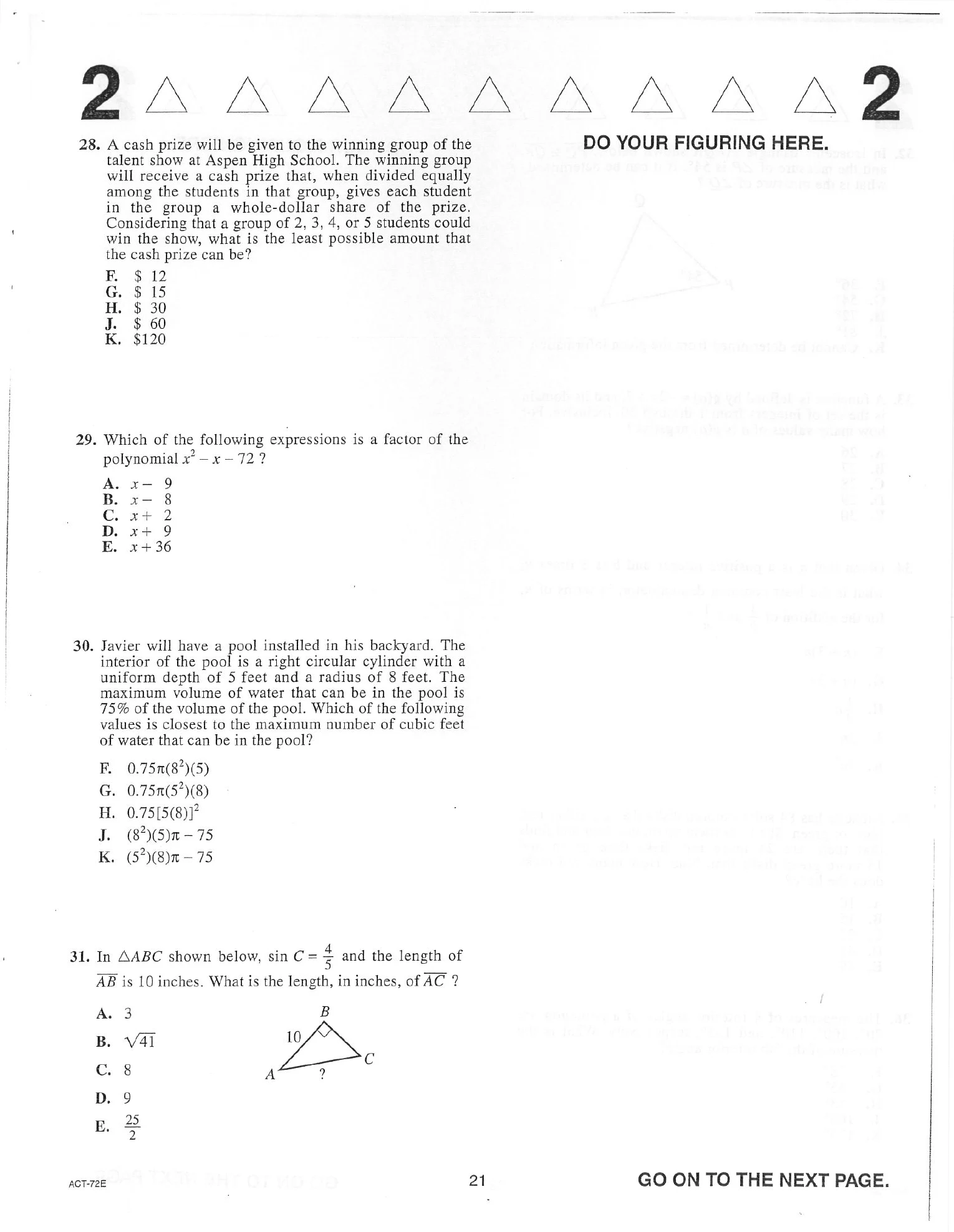 Source page for act-december-2015-form-72e-math-029