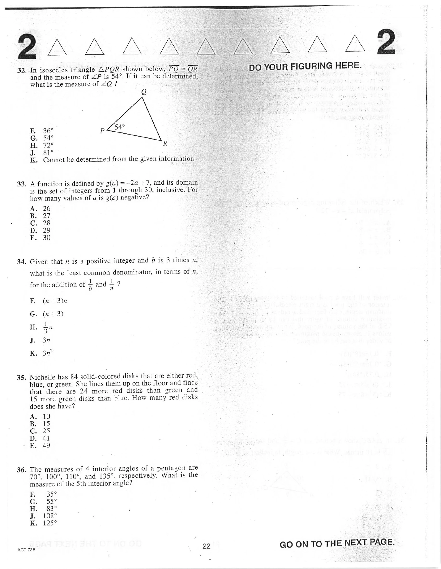 Source page for act-december-2015-form-72e-math-034
