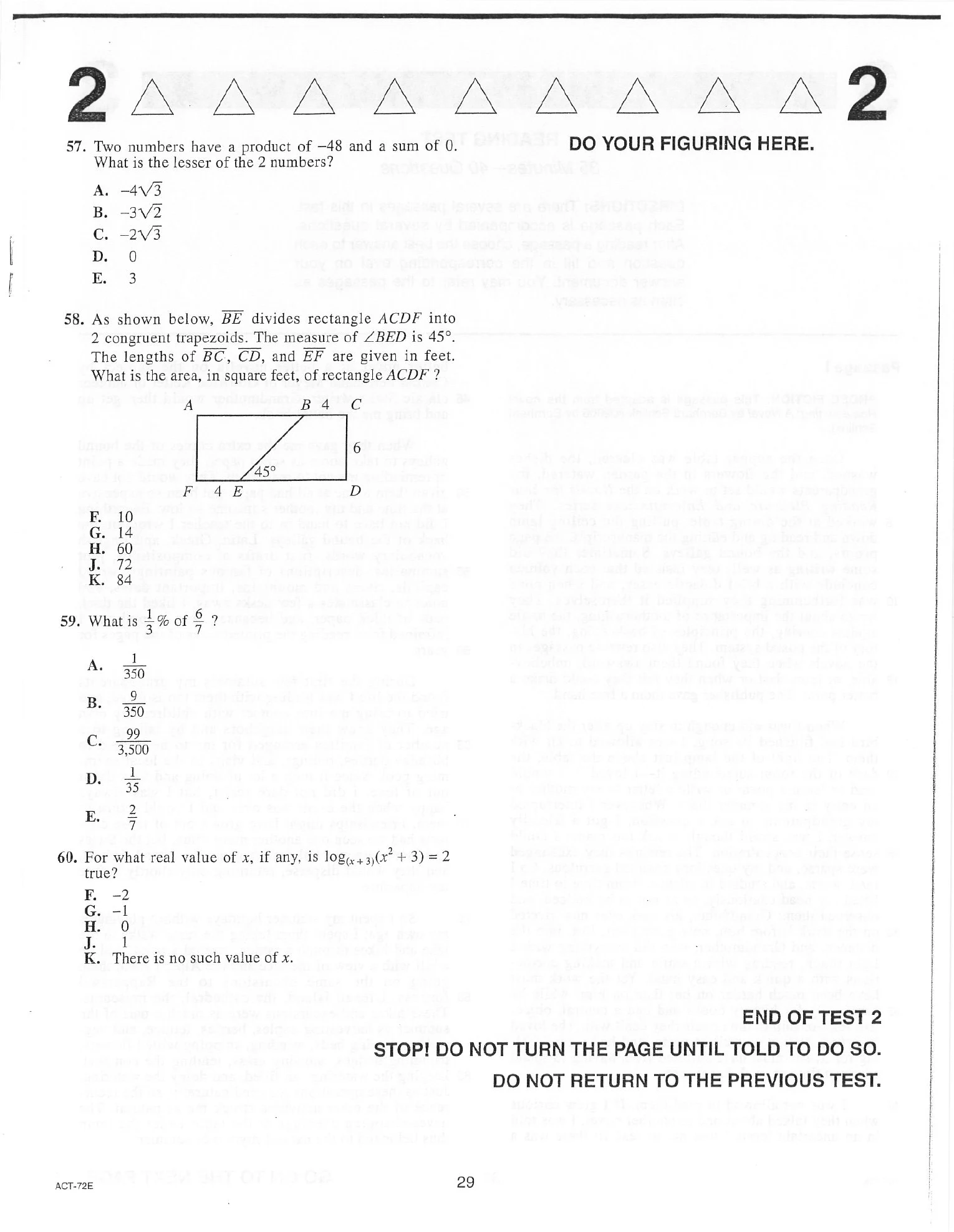 Source page for act-december-2015-form-72e-math-057